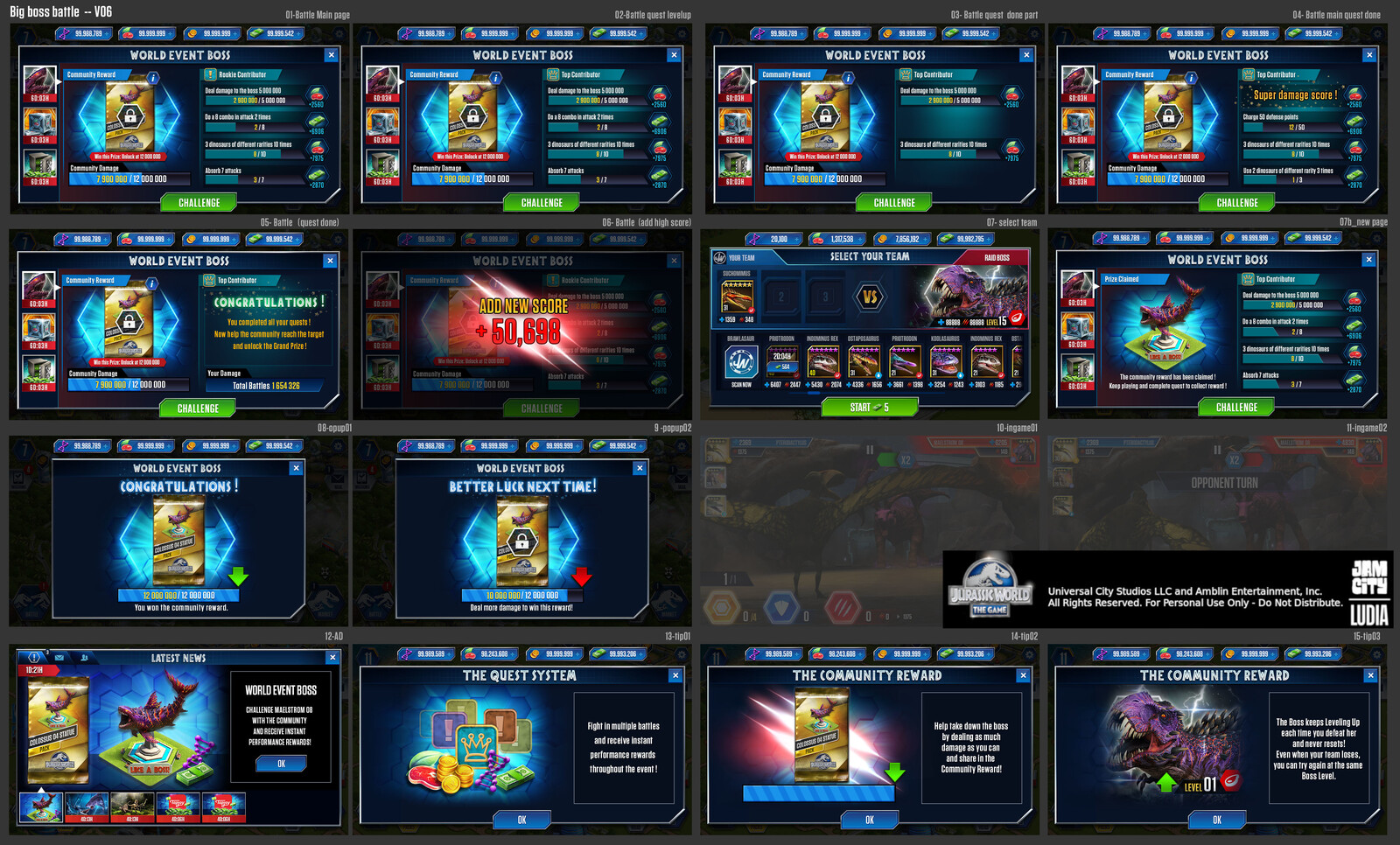 QIQI Zheng Jurassic WorldThe Game (mobile) work for Jam City / Ludia