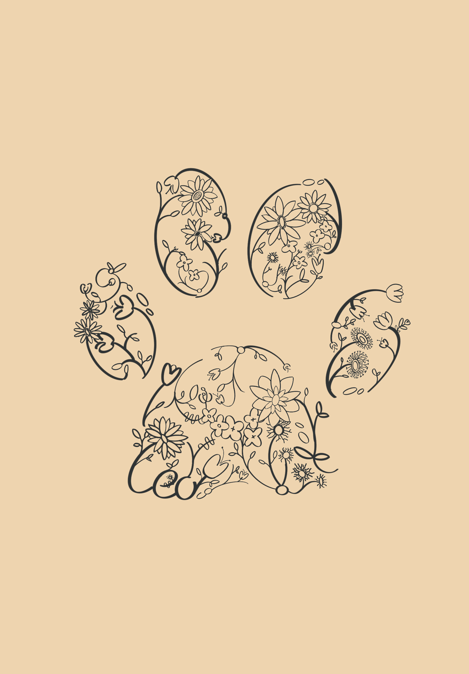 ArtStation - Tattoo Doodle Paw Print