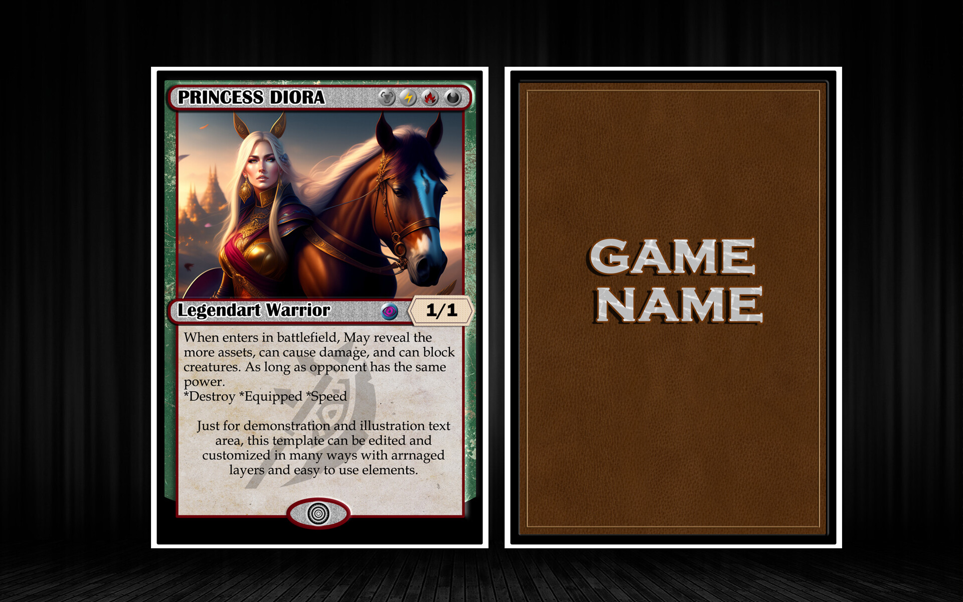 ArtStation TCG Card Design template Vol 3