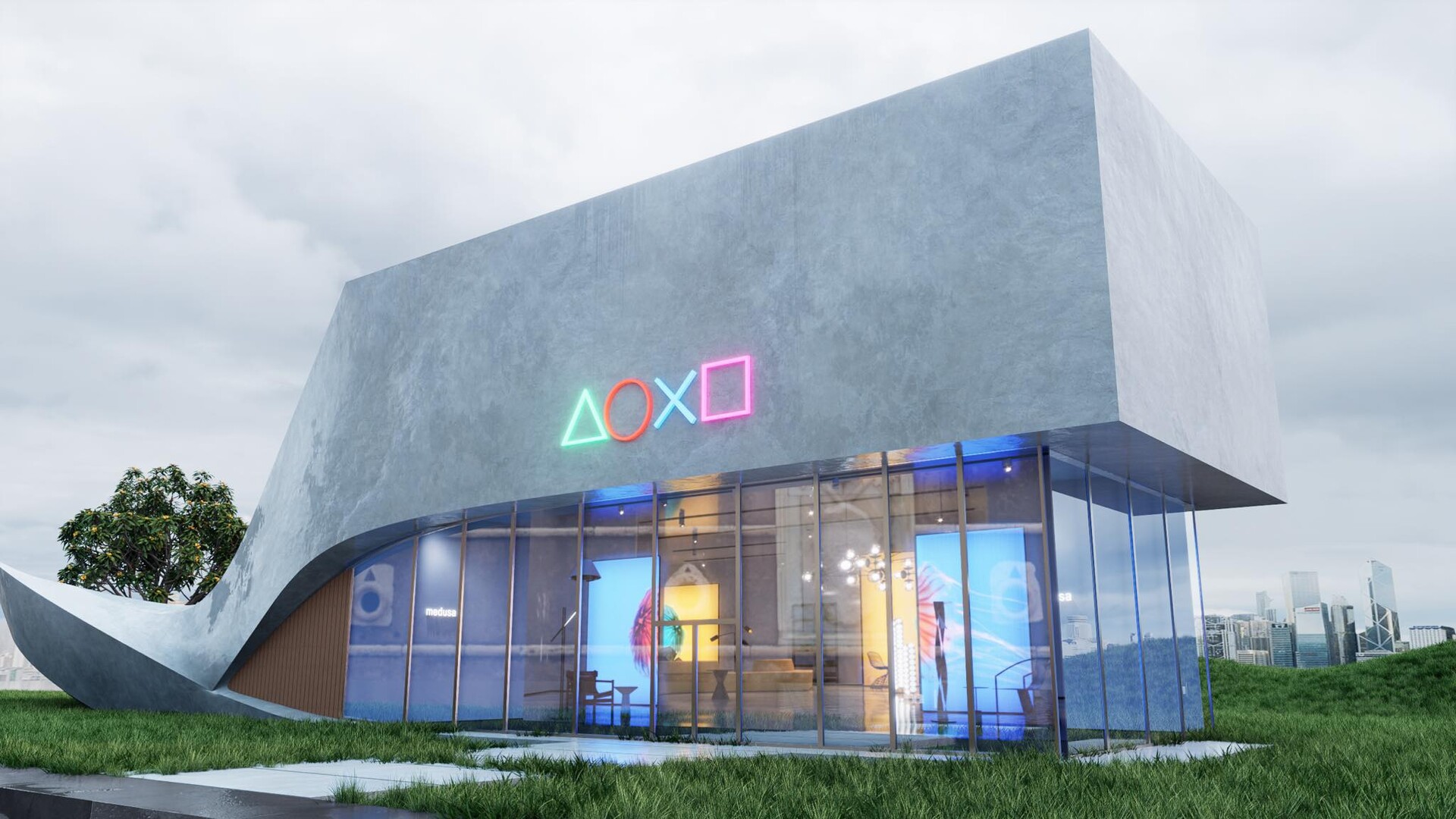 ArtStation Playstation Store Building Concept