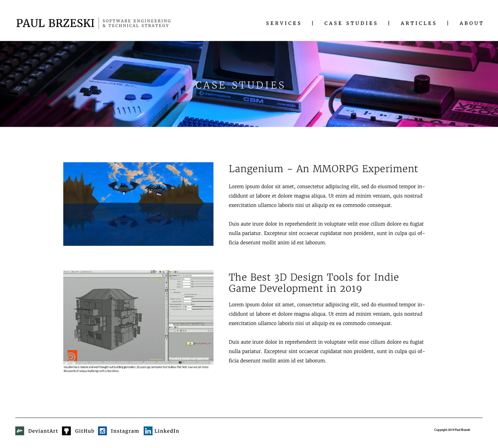 Case studies page