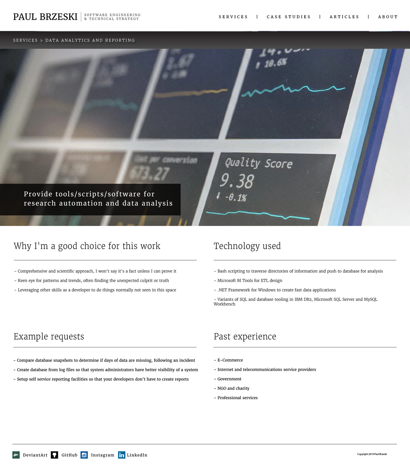 Service details page