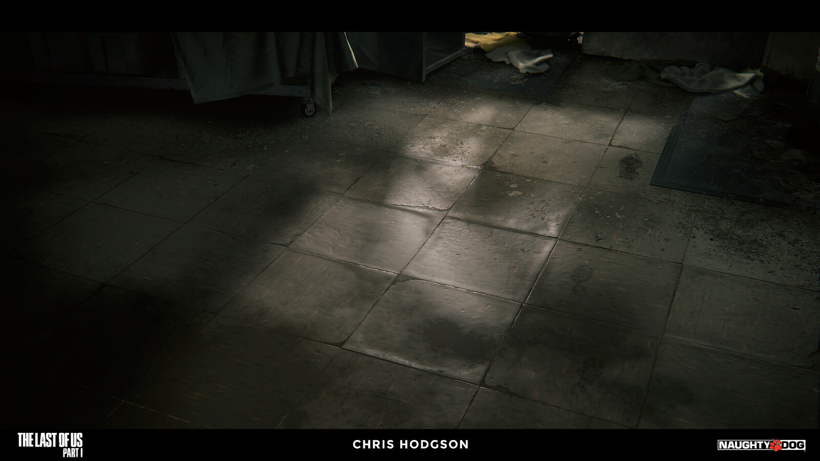 Here is another shot of the linoleum floor material. I am only responsible for creating the source material, not the blending, shader creation, or propping in the screenshot.