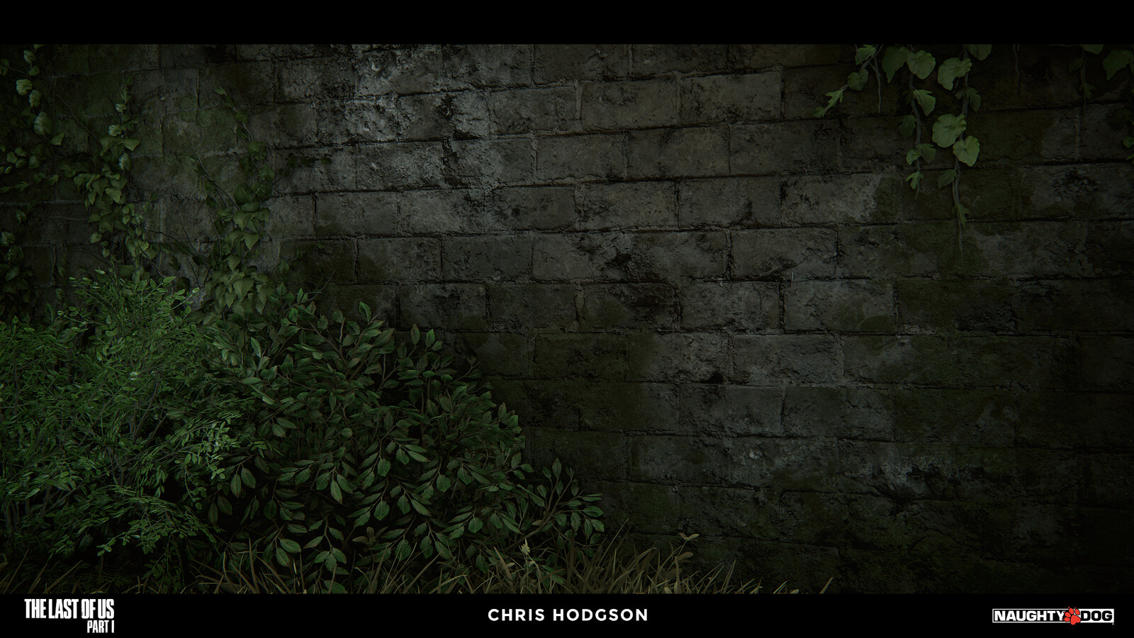 I created this old stone wall material for the Naughty Dog material library. I am only responsible for creating the source material, not the blending, shader creation, or propping in the screenshot.
