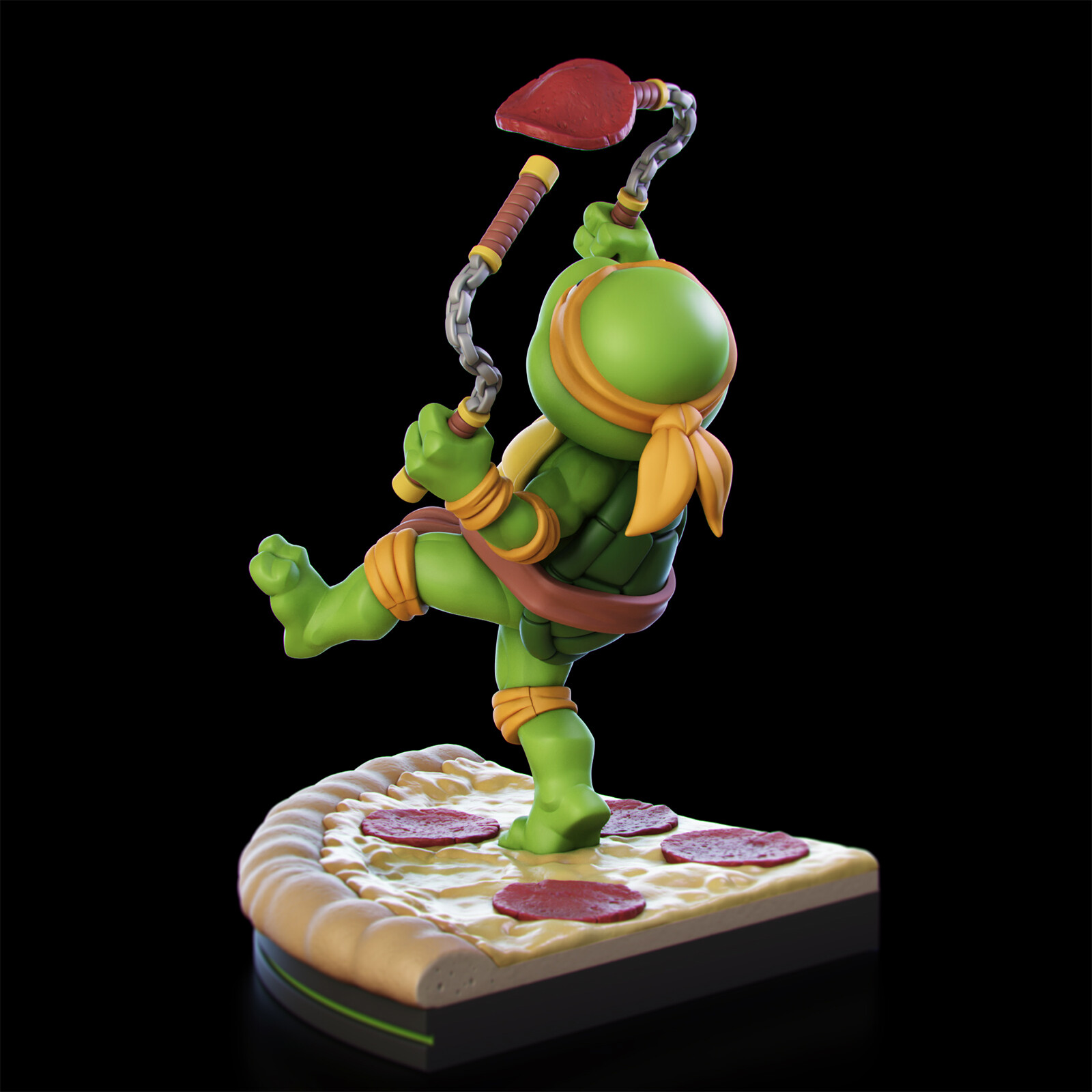Art of Jose - TMNT Mikey - Pizza Party Q-Fig