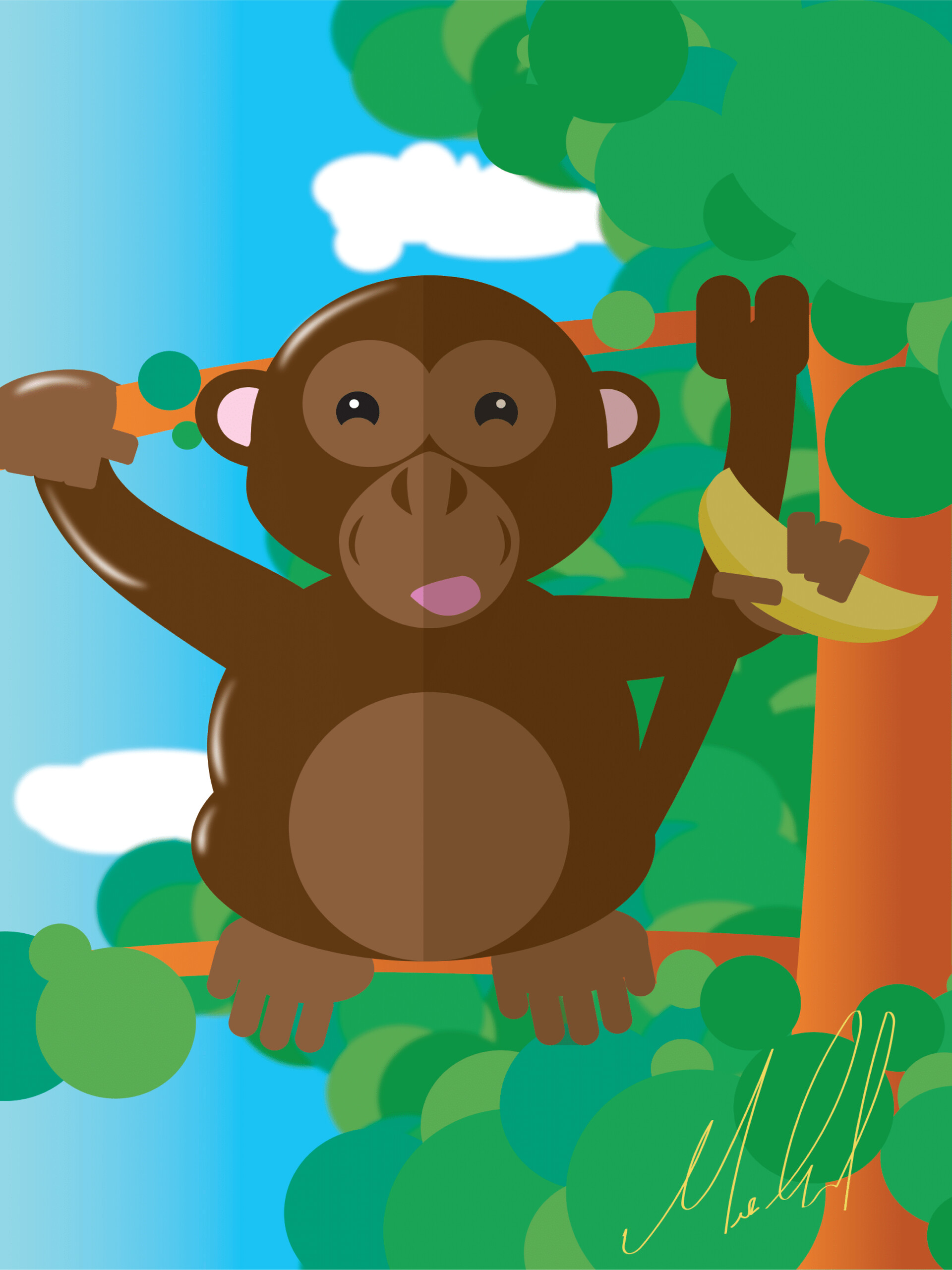 ArtStation - Monkey Illustration