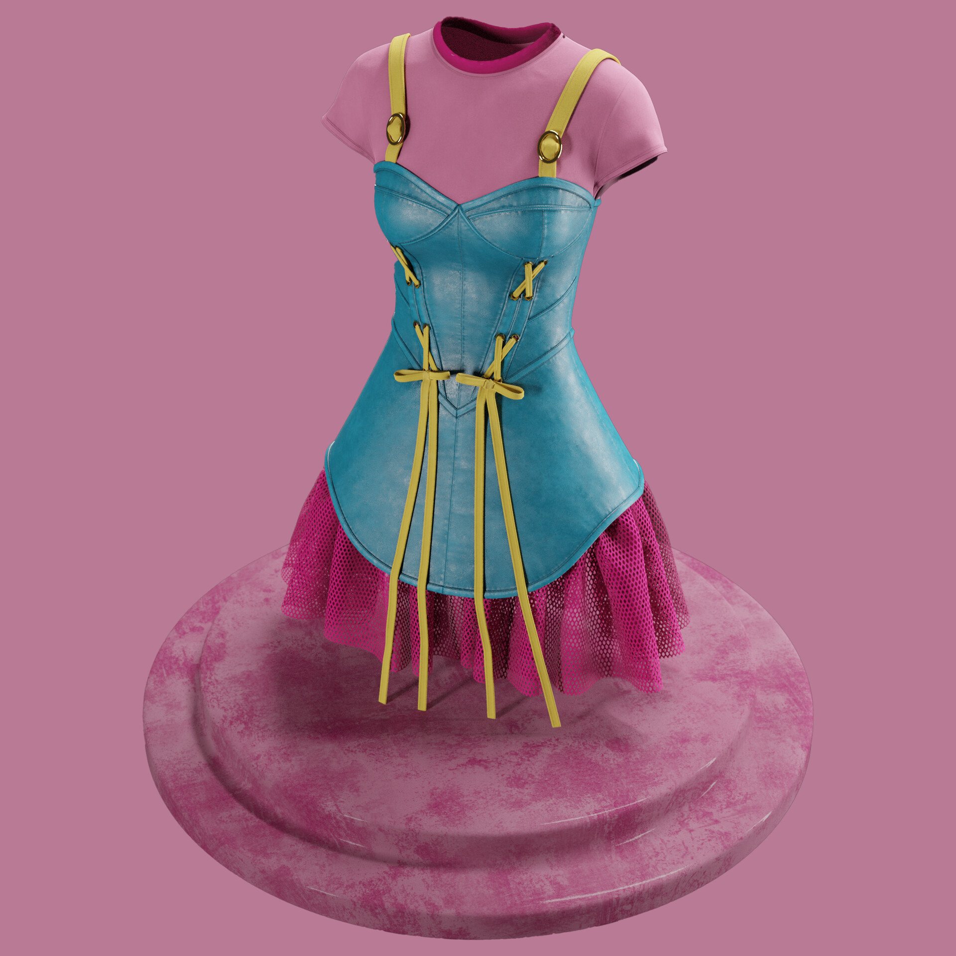 ArtStation - Barbie's Corsetee - Inspired Corset T-shirt Dress - Digital  Fashion Project
