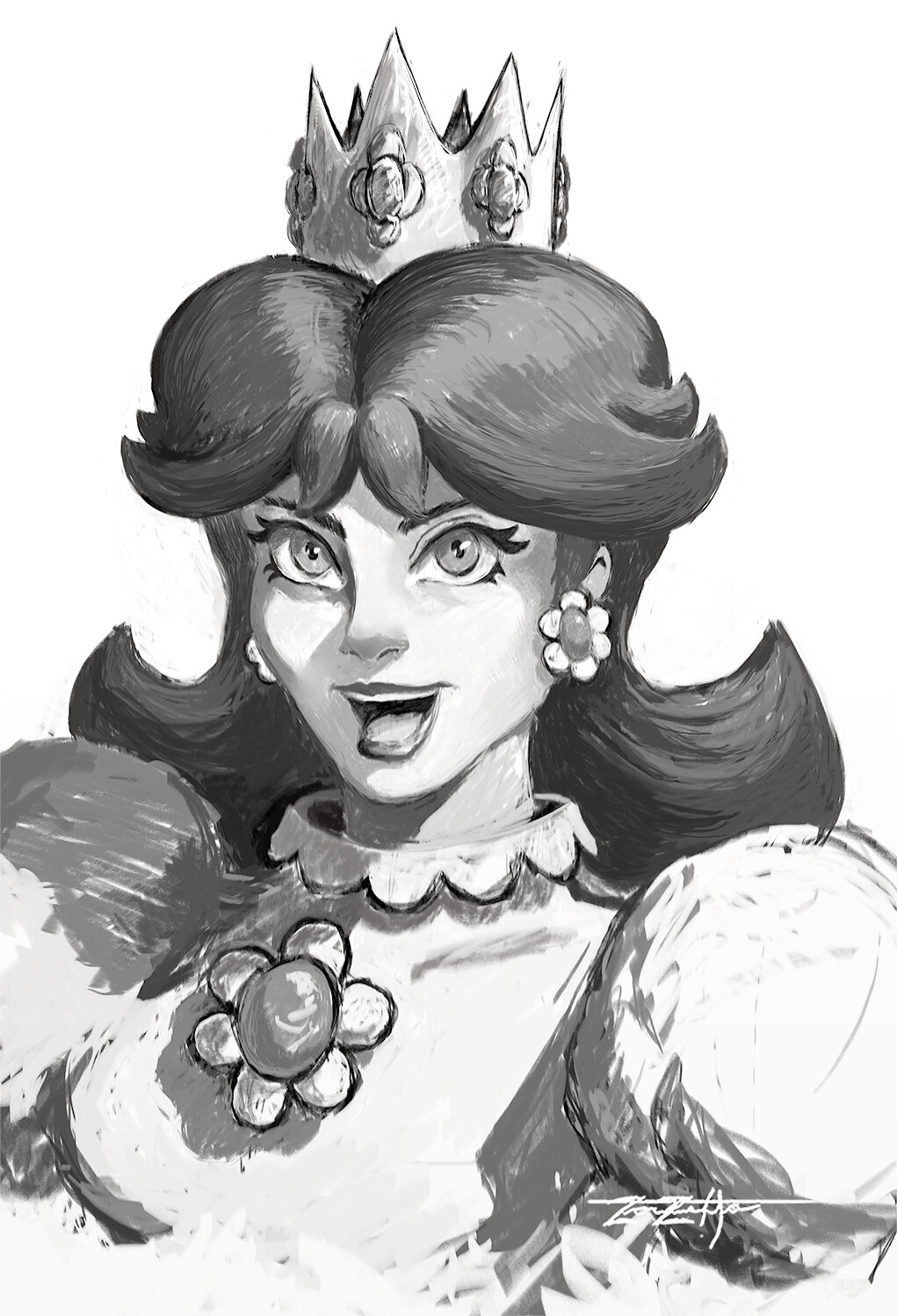 Artstation Princess Daisy Super Mario Bros