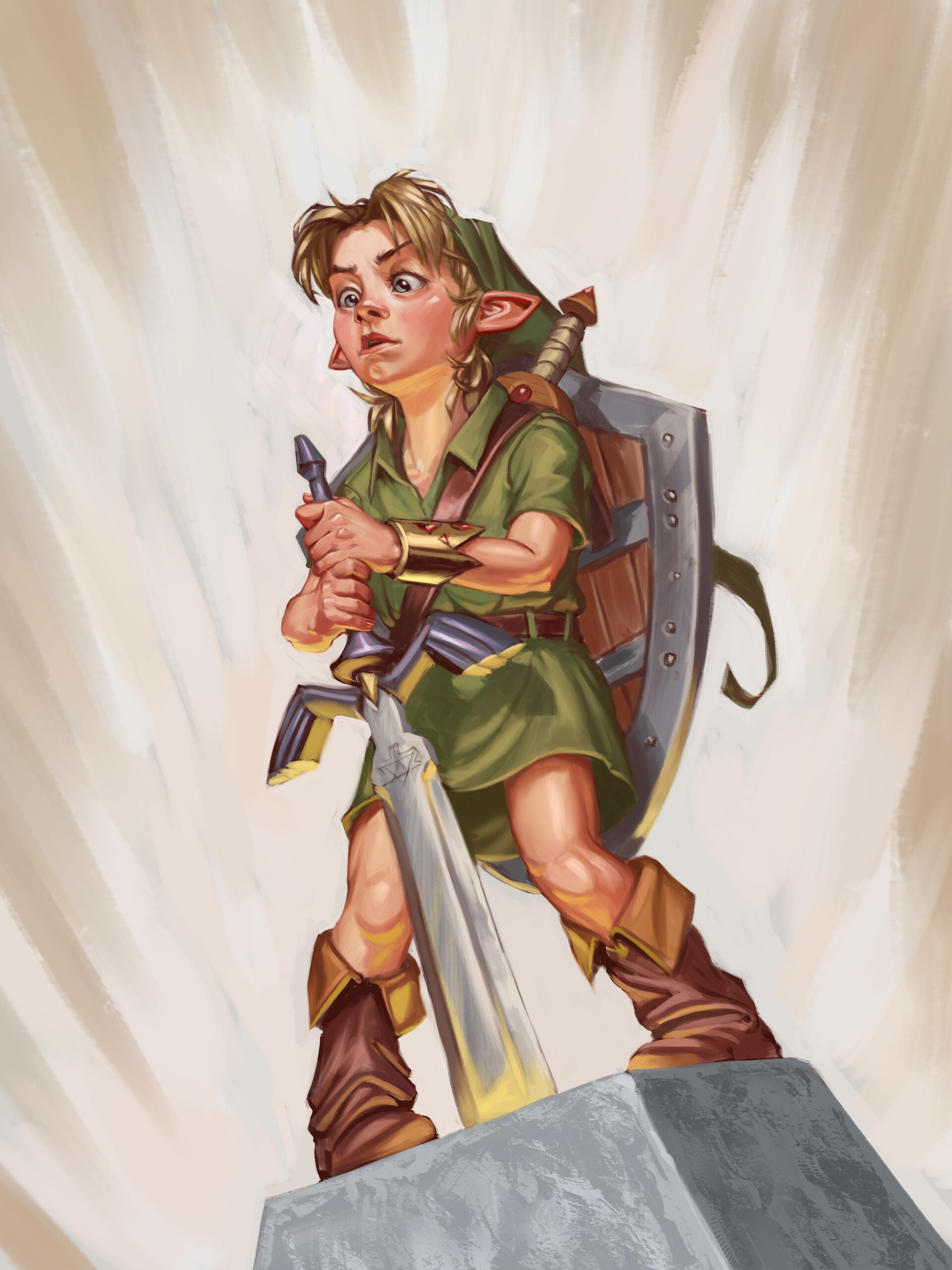 ArtStation Pulling the Master Sword