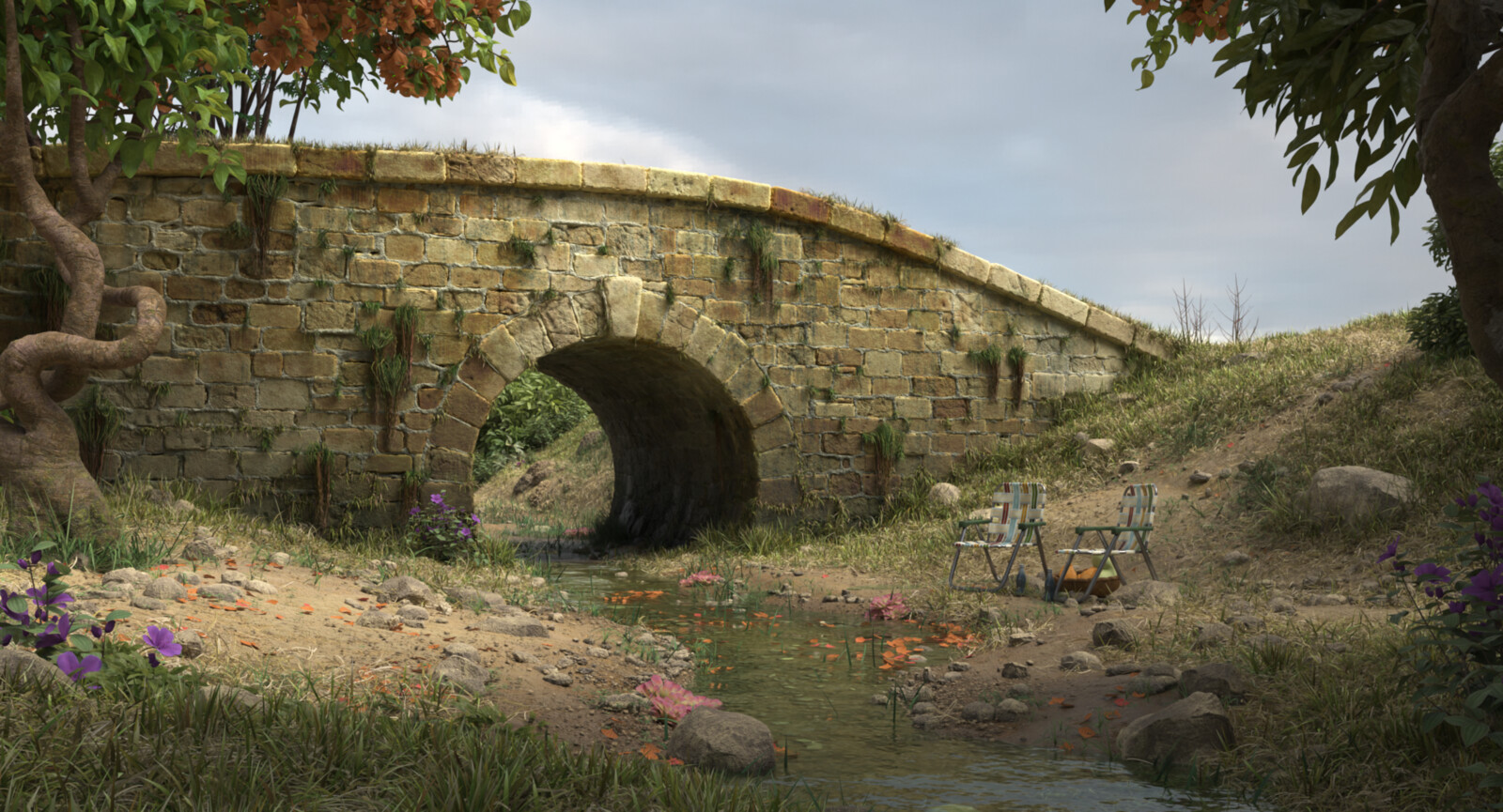 Nick's bridge from Zootopia used for training.  This was another project where we could direct our own look.