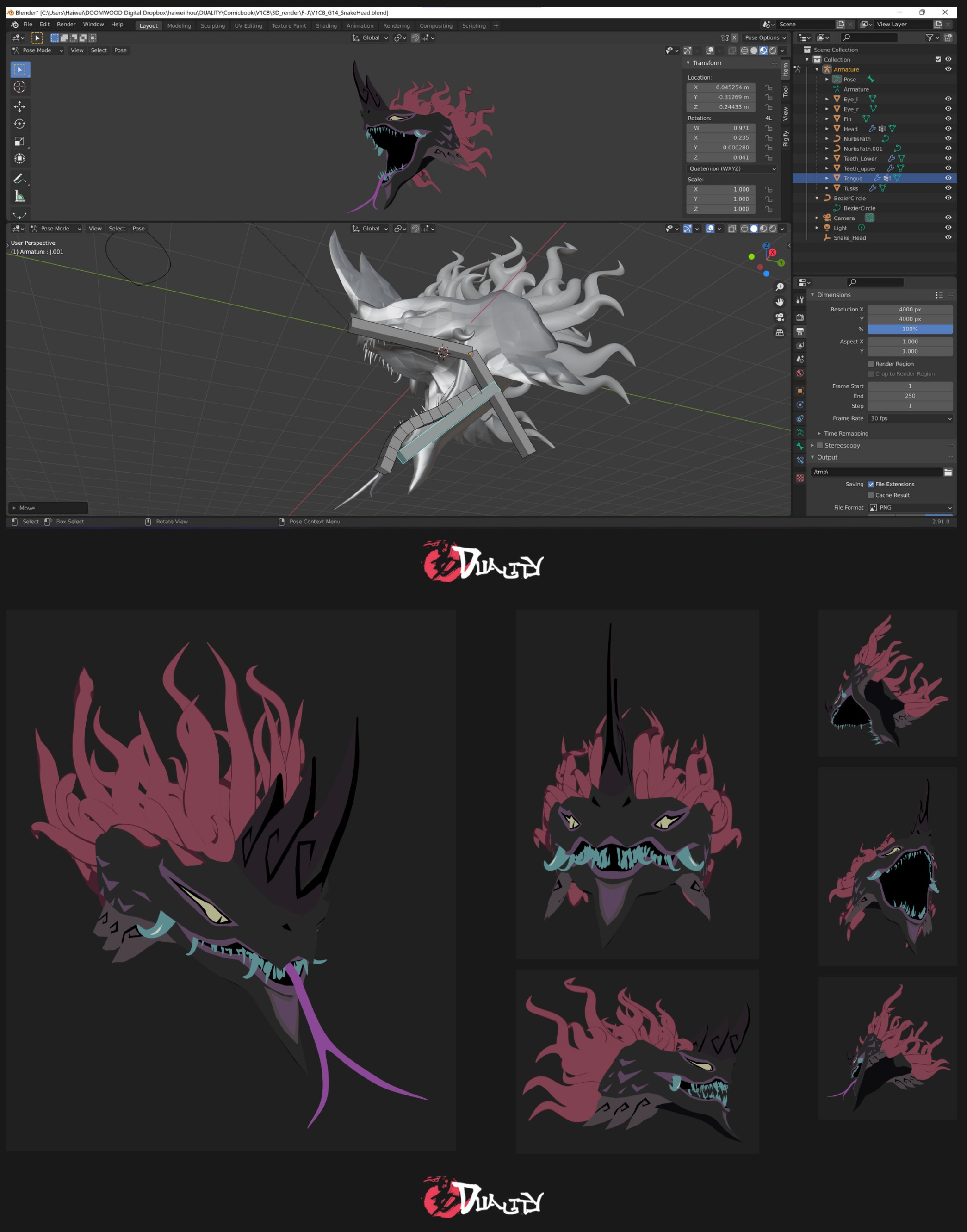 3D mockup - Snake head