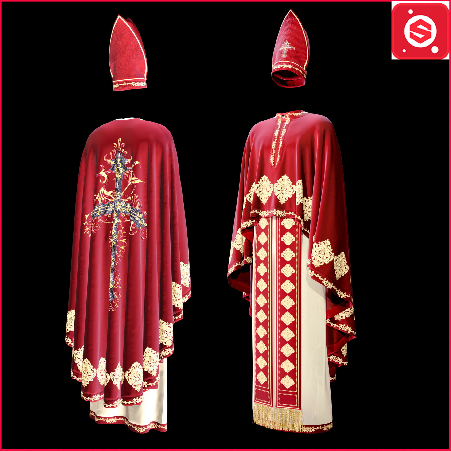 ArtStation Medieval Bishop costume