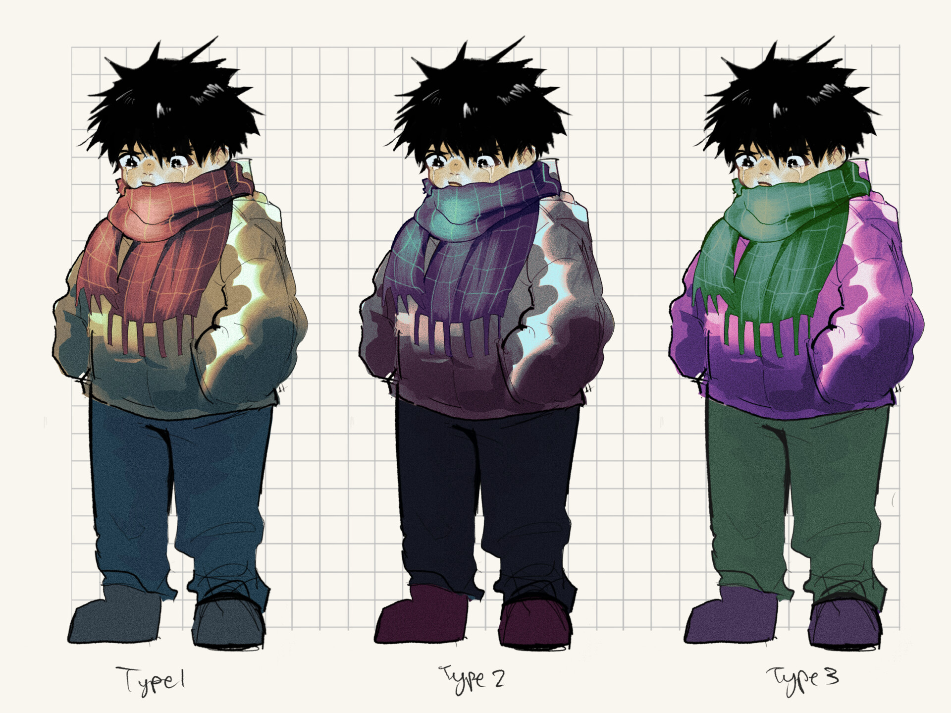 ArtStation - original character concept sheet