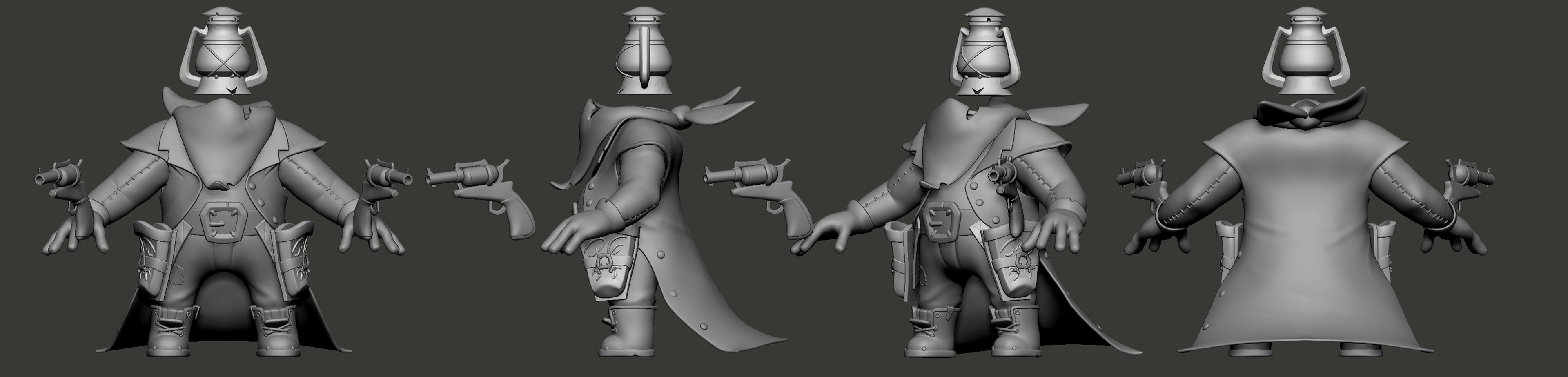 High poly model sculpted in Zbrush