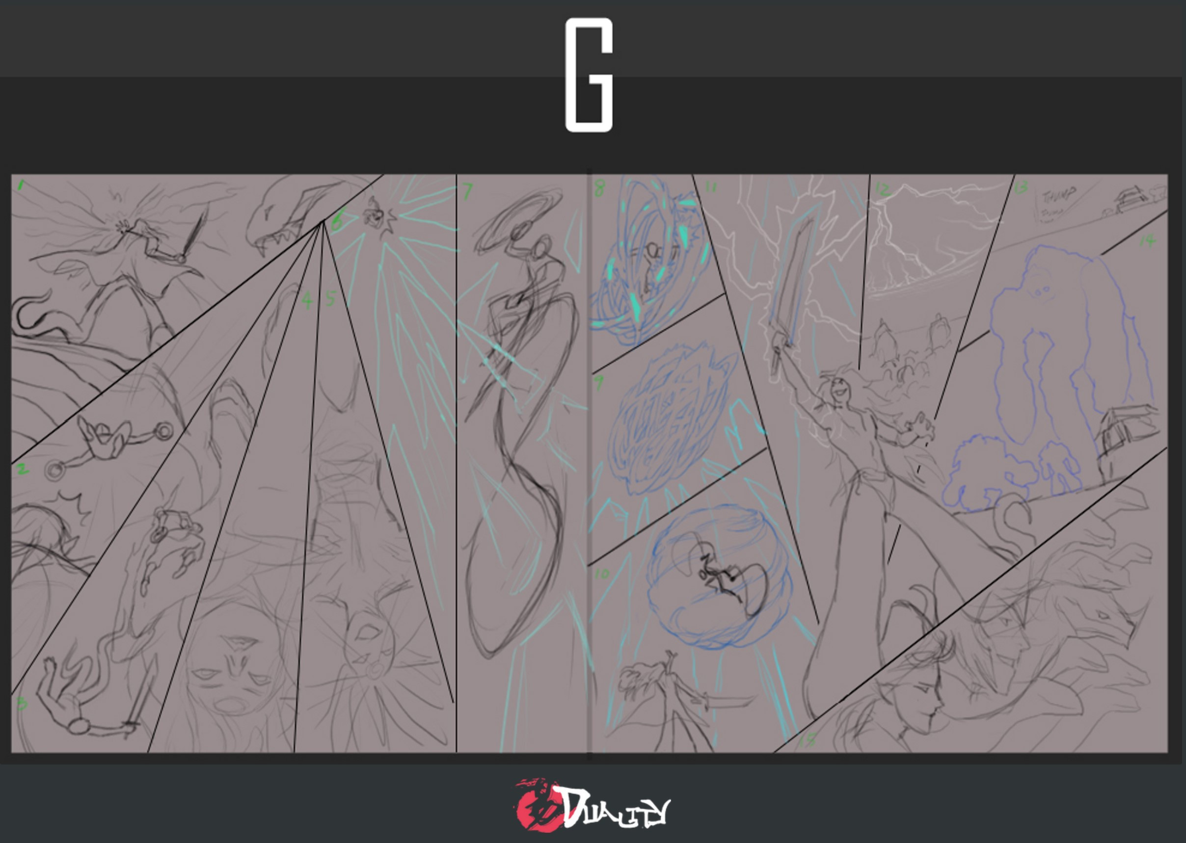 Page G Block out the rough layout