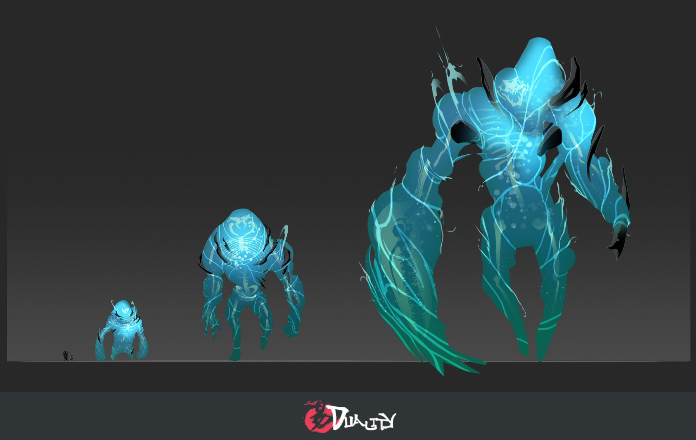 Character design - Water creature design scale compare