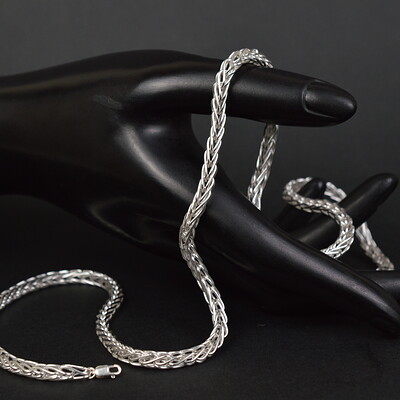 Foxtail Chain Handmade Silver