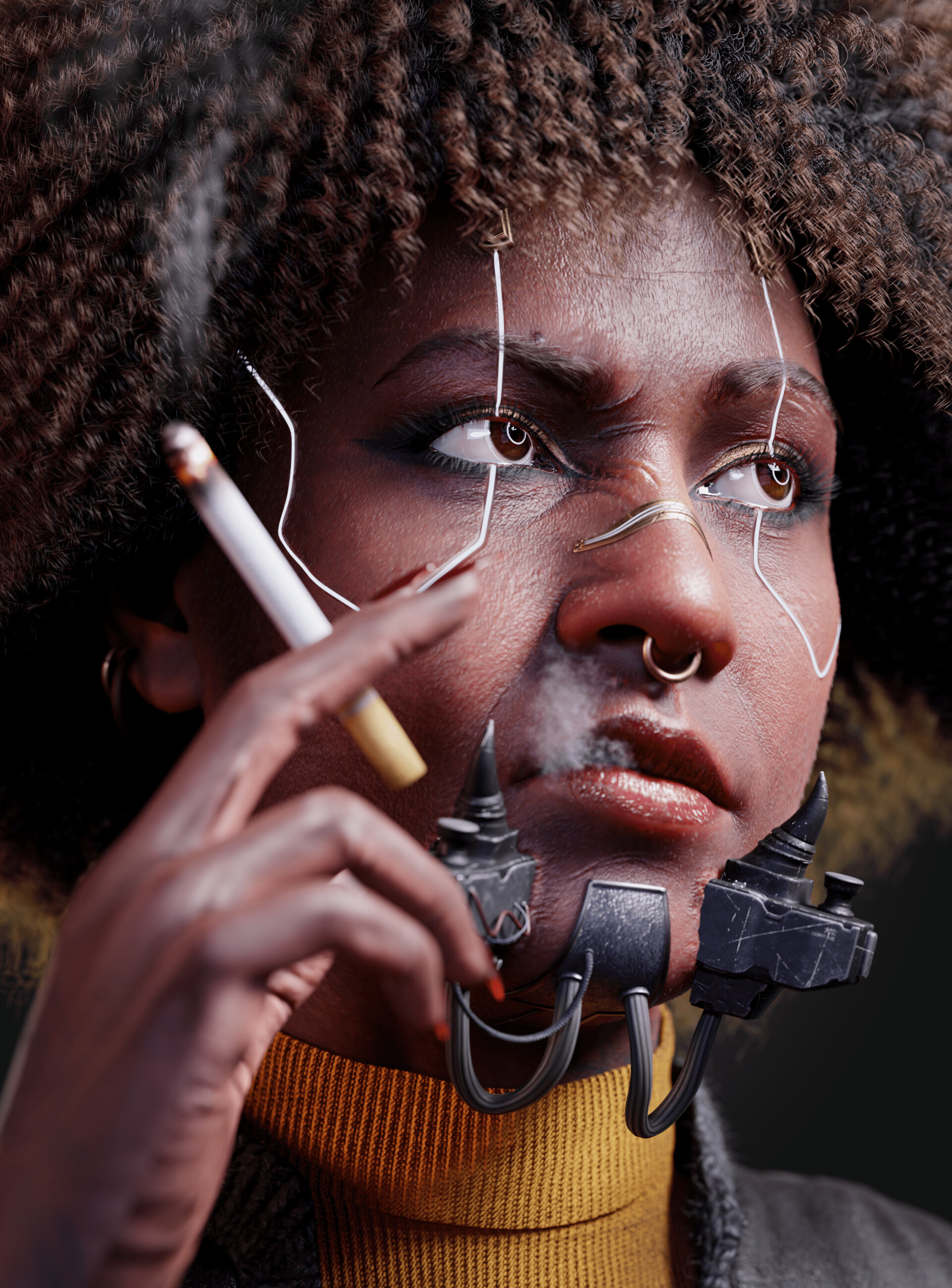 Fang», Cyberpunk Character Bust by Charlotte Van Hulle — ProUser.Me