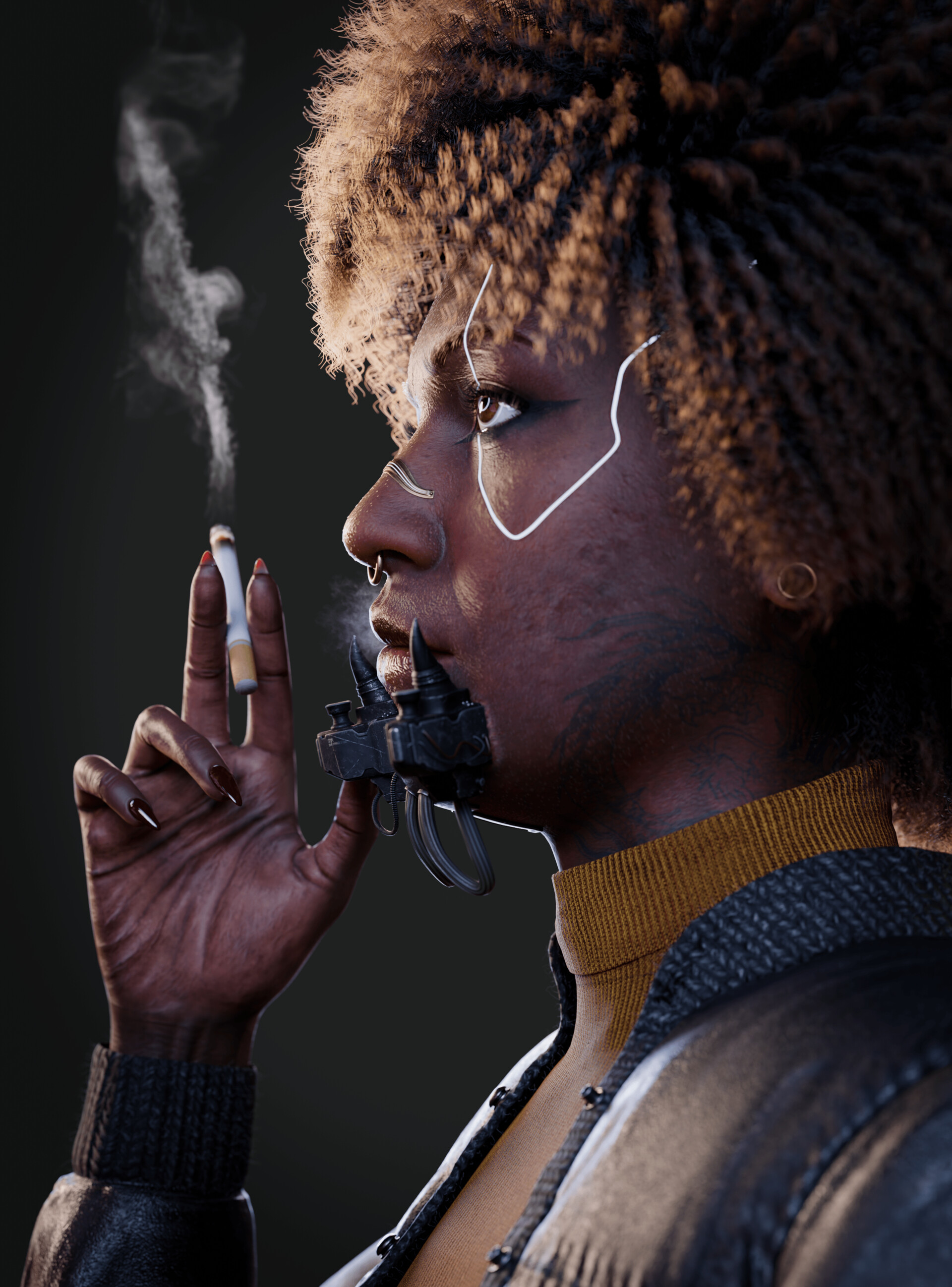 Fang», Cyberpunk Character Bust by Charlotte Van Hulle — ProUser.Me