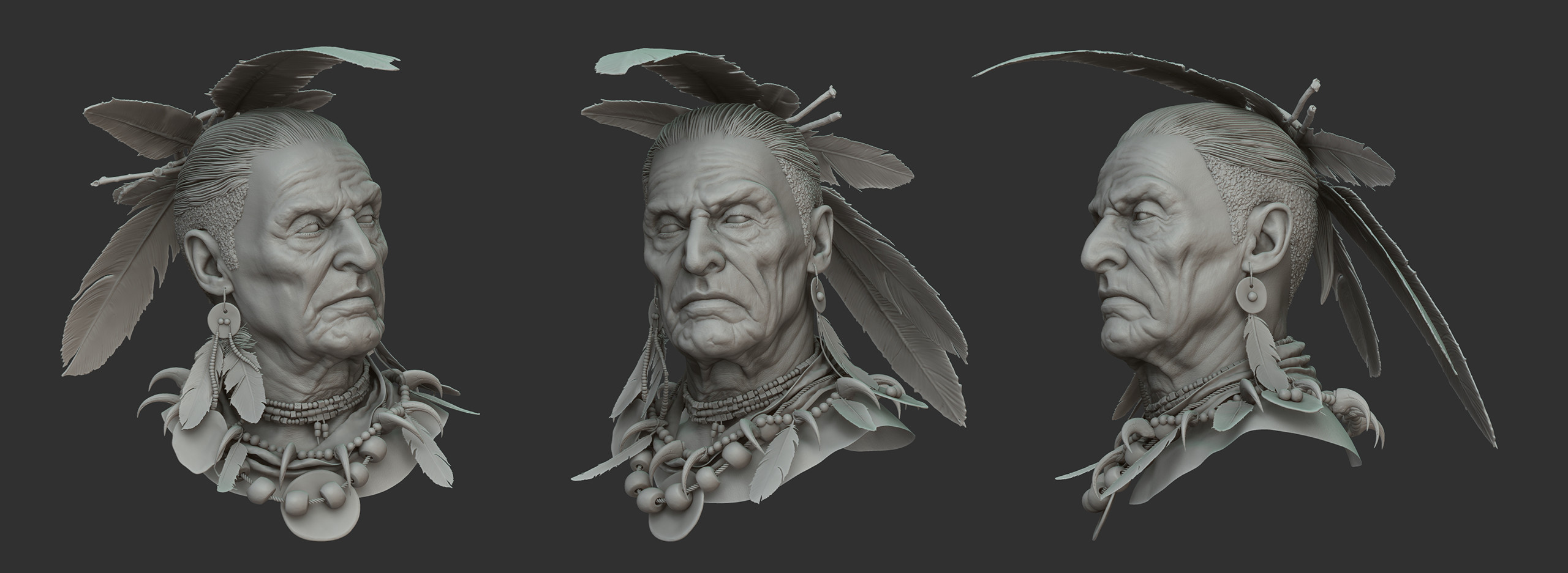 Sculpted and modeled entirely in ZBrush.