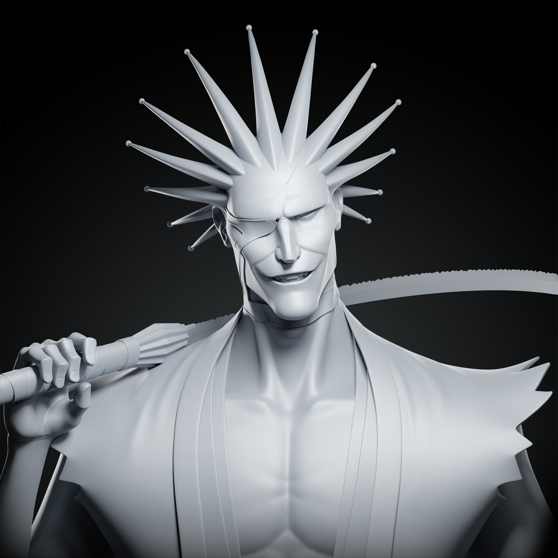 ArtStation - Monkey D Dragon & Kenpachi Zaraki.