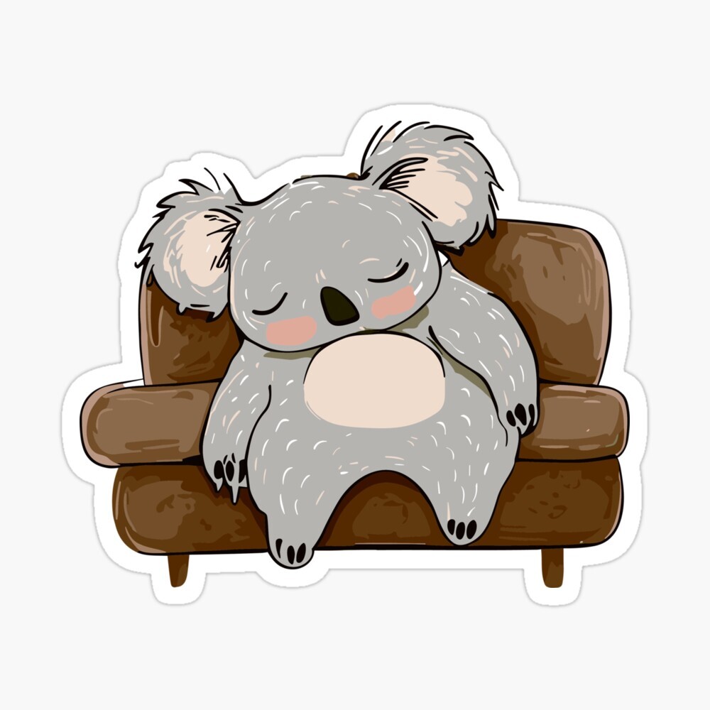 ArtStation Koala sleeping on a couch