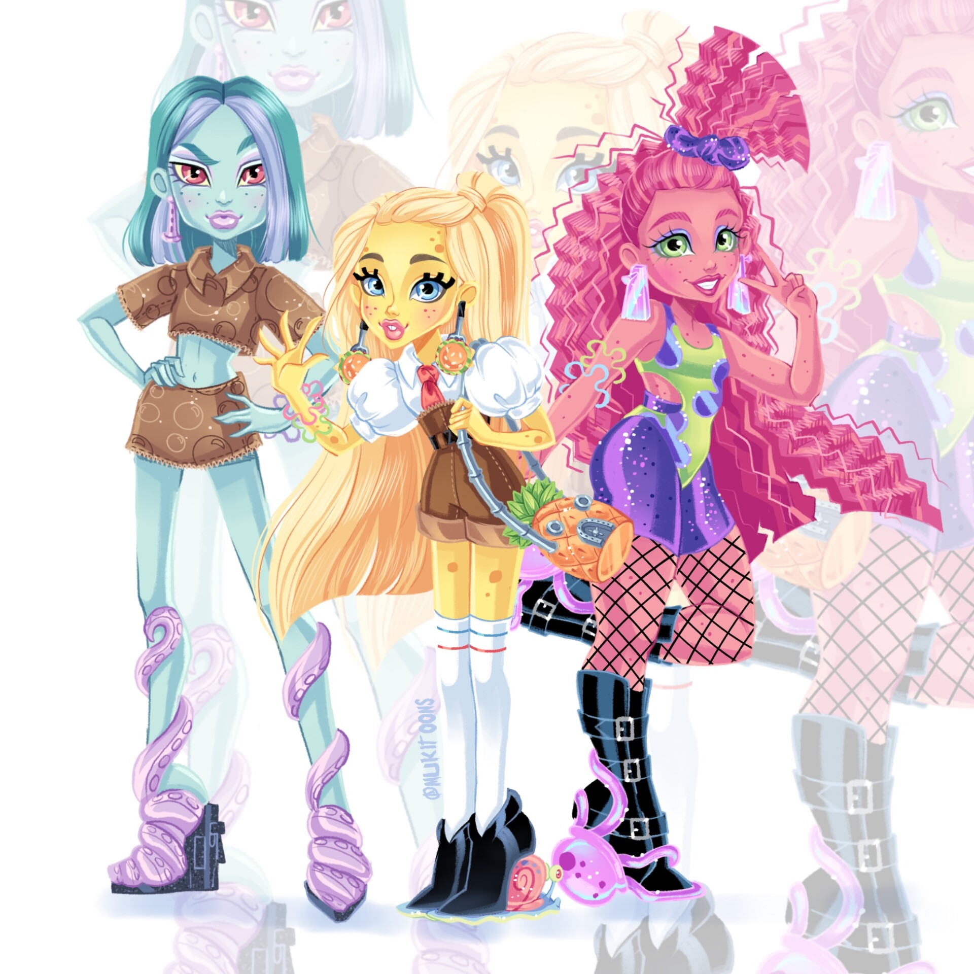 ArtStation SPONGEBOB fashion dolls concept