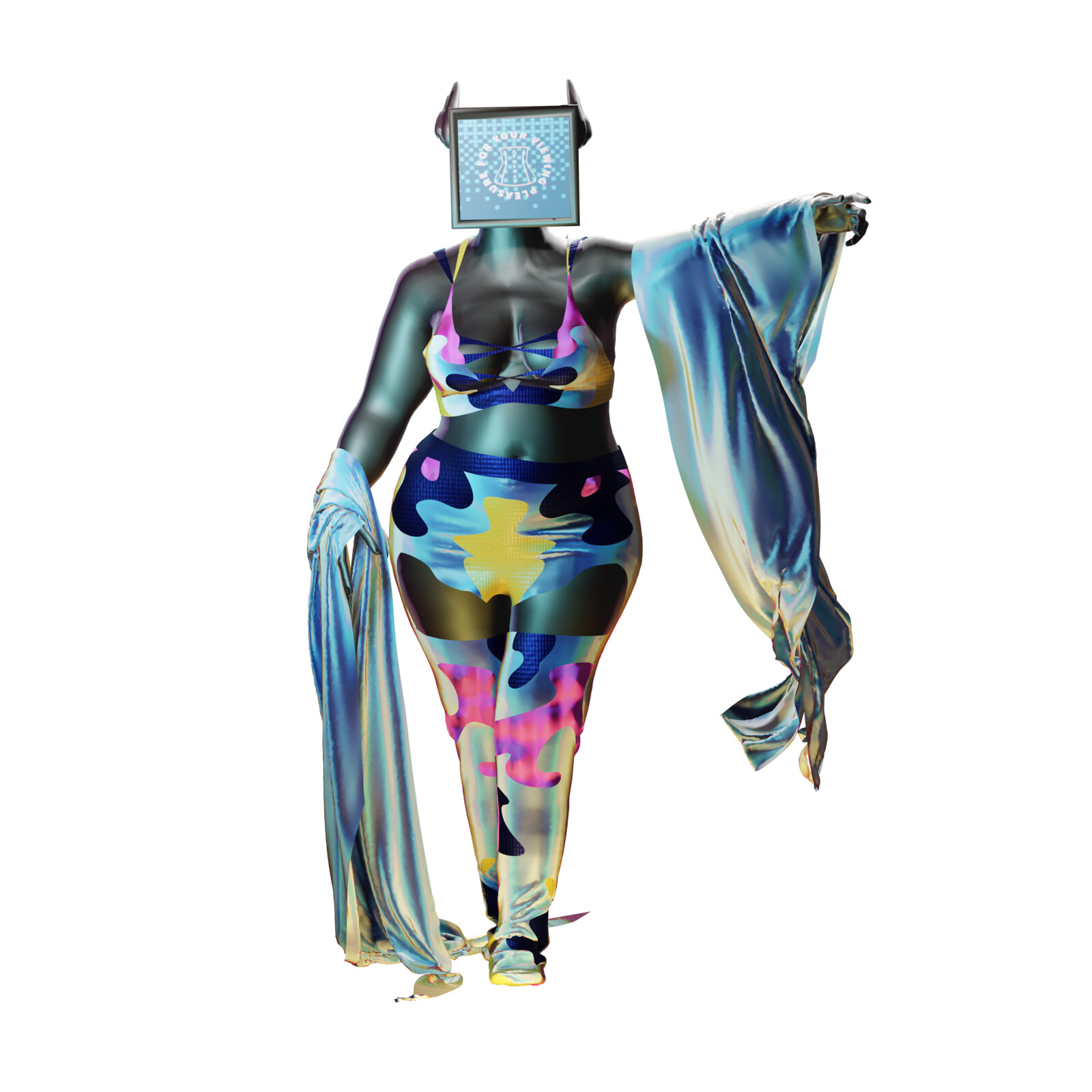 Vaporwave Rum Lingerie Fashion Collection 2023: Outfit 6