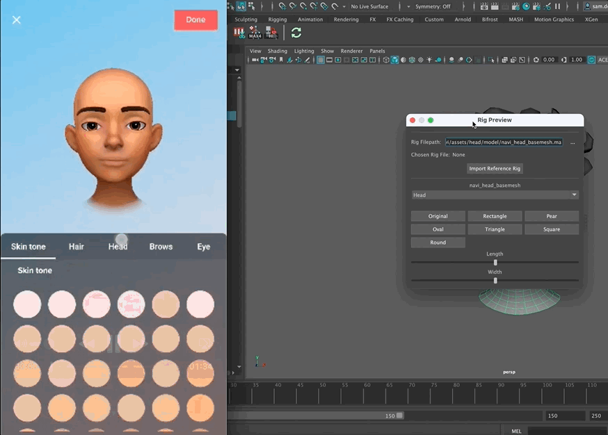 Maya Preview Tool of End User Customization