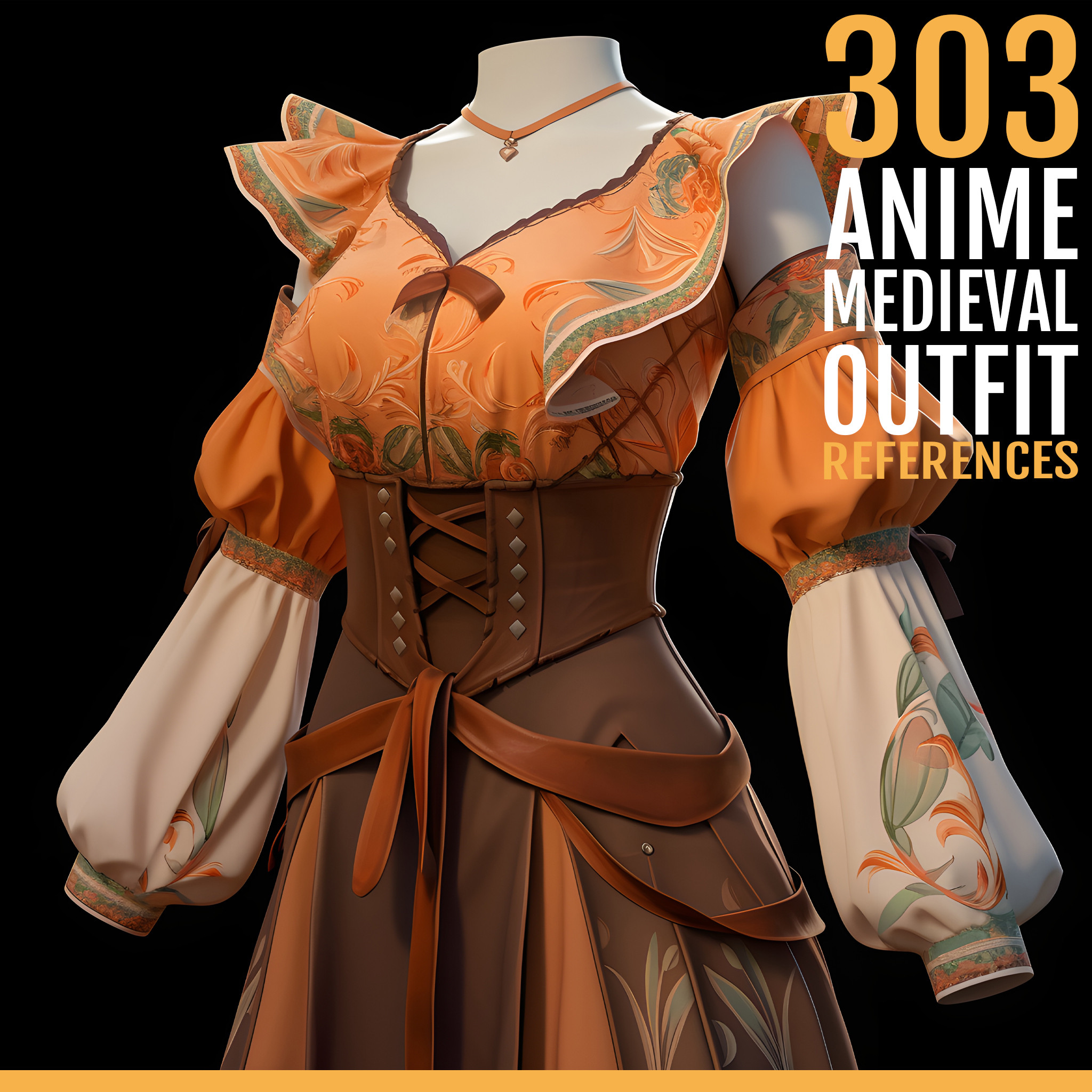 ArtStation  303 Anime Medieval Outfit female