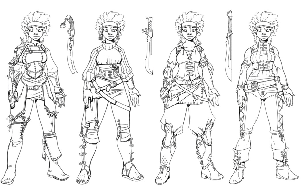 Iconic Half-Elf concepts: the huntress