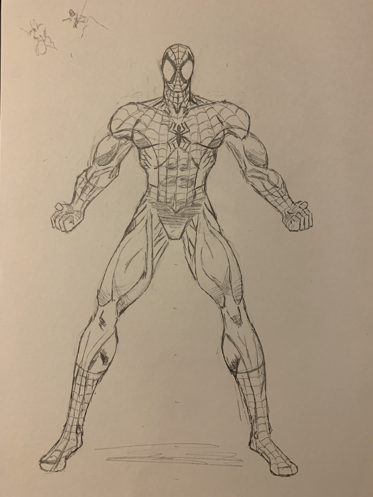 Overly muscled Spider-Man