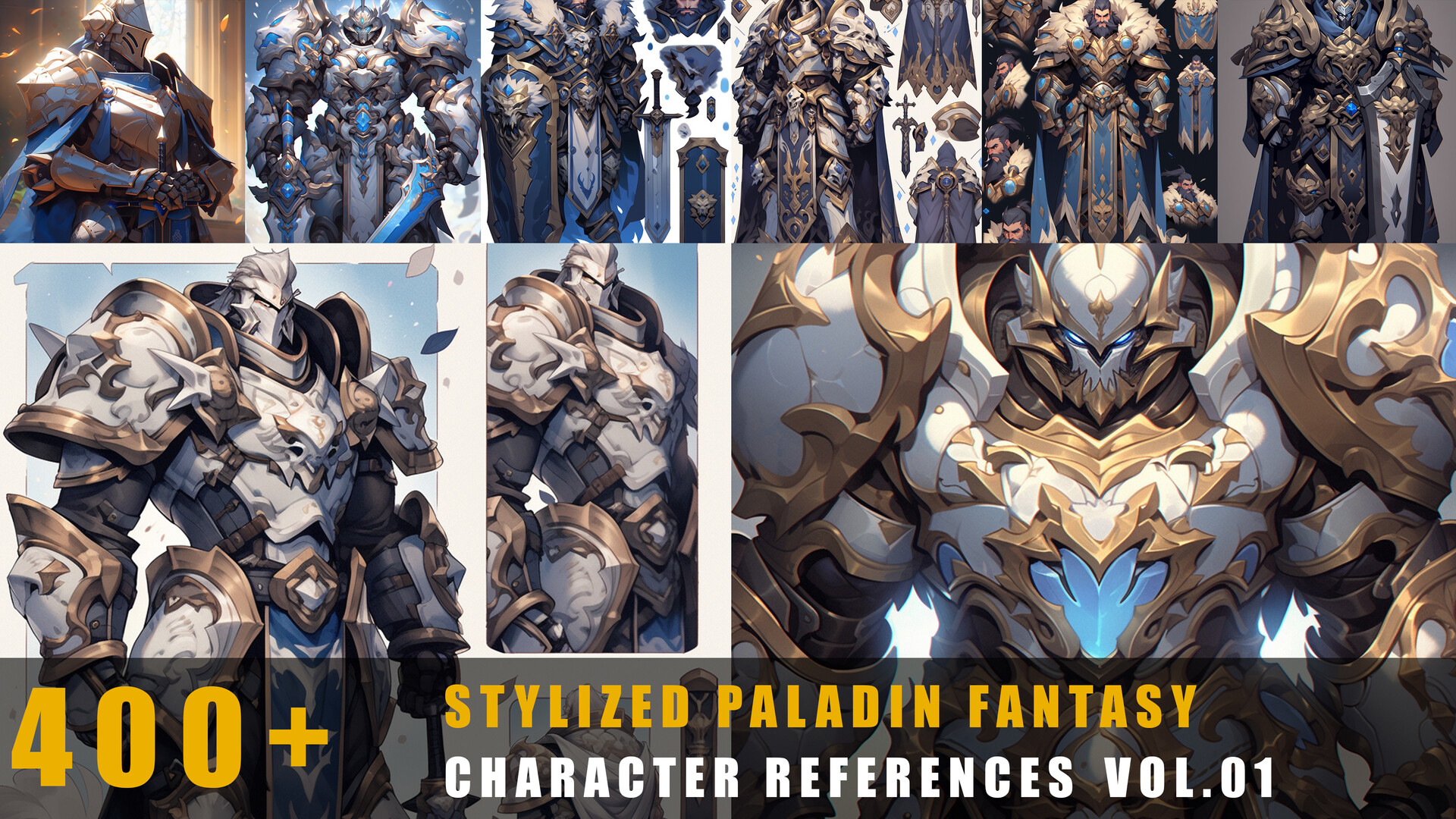 WaterLaw's Studio - 400+Stylized Paladin Fantasy - Character References ...