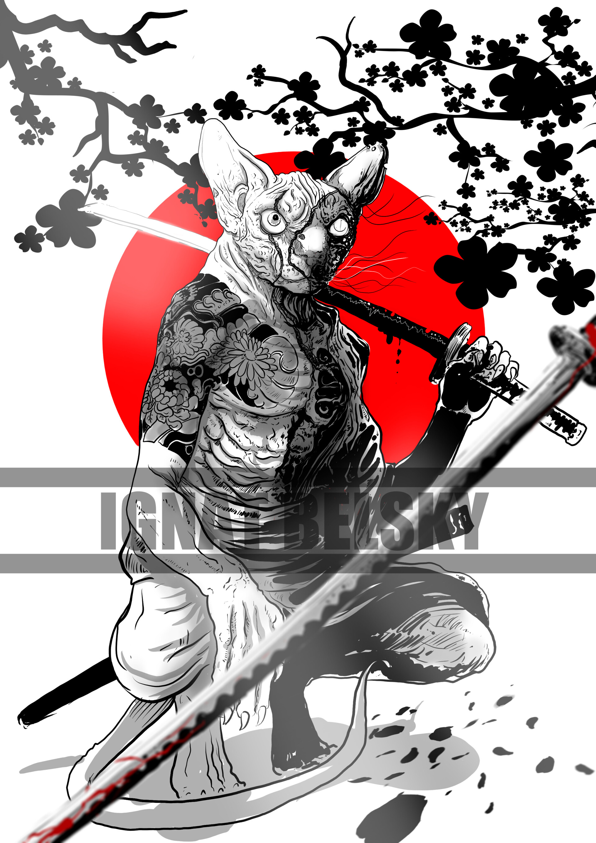 ArtStation - Yakuza Cats fight