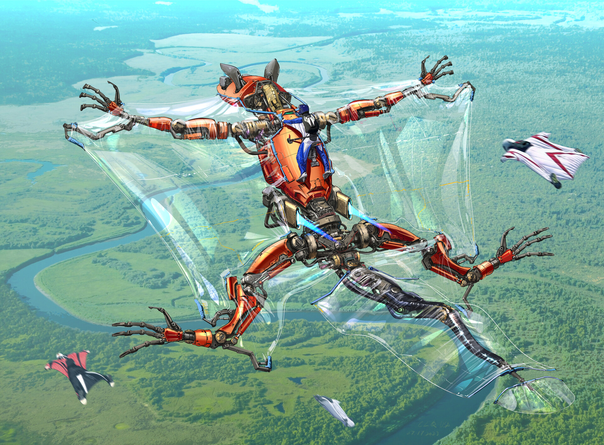 [/r/ImaginaryMechs] Flying Squirrel Mech by Longque Chen : r ...