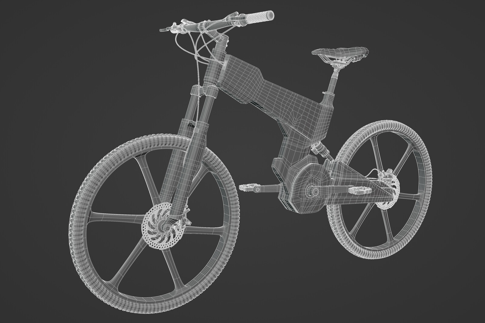 Wireframe side view