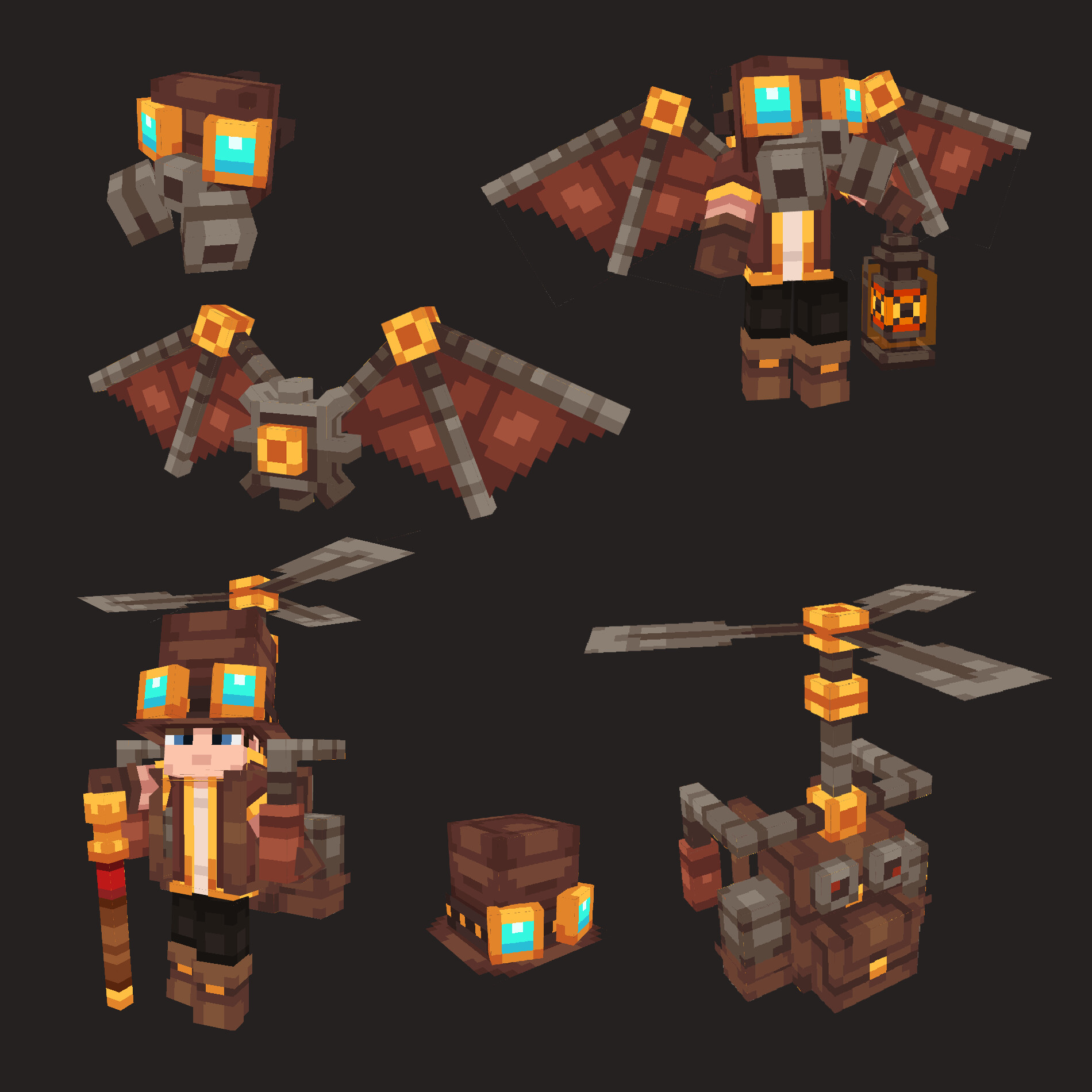 ArtStation Minecraft steampunk cosmetics
