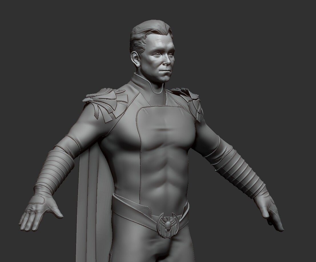 I have Homelander ready to begin detailing his face with some good skin.