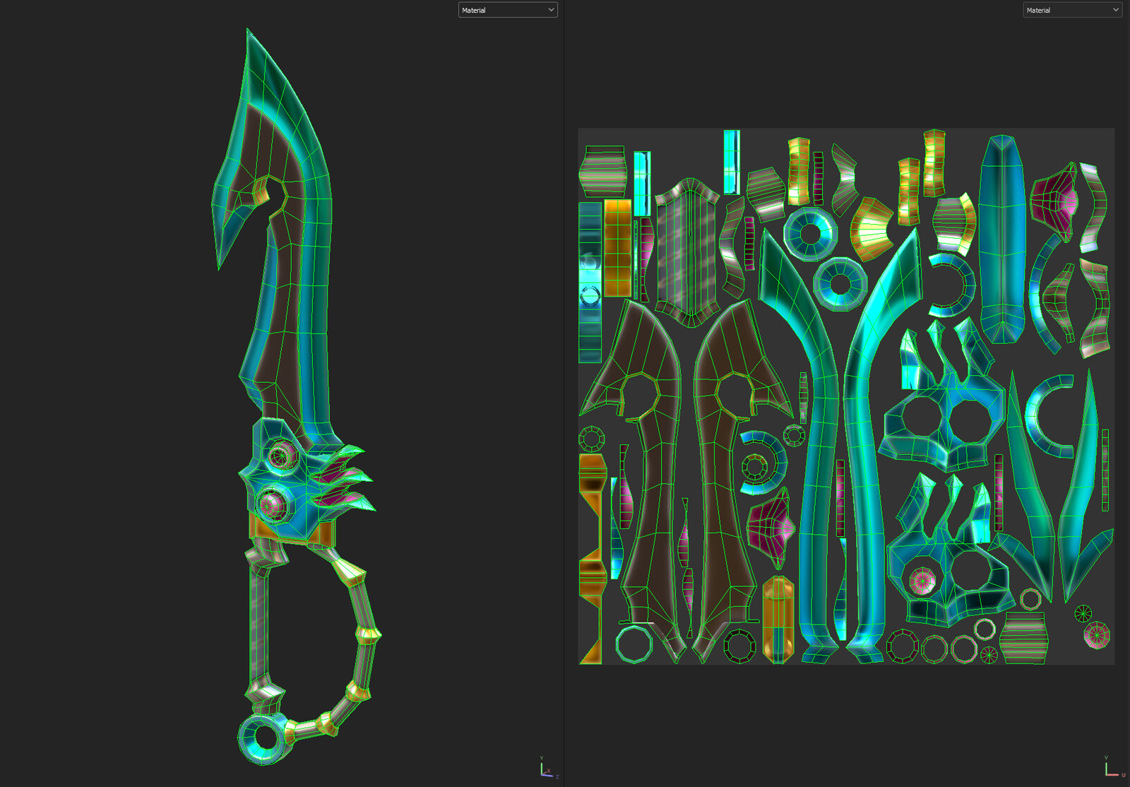 Water Knife wireframe