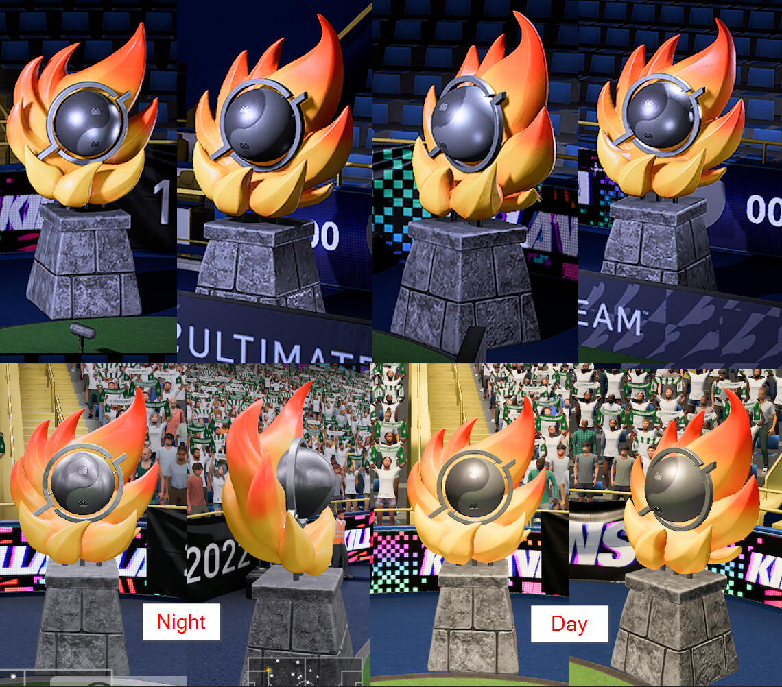 Modelling and texturing for the trophy and Base