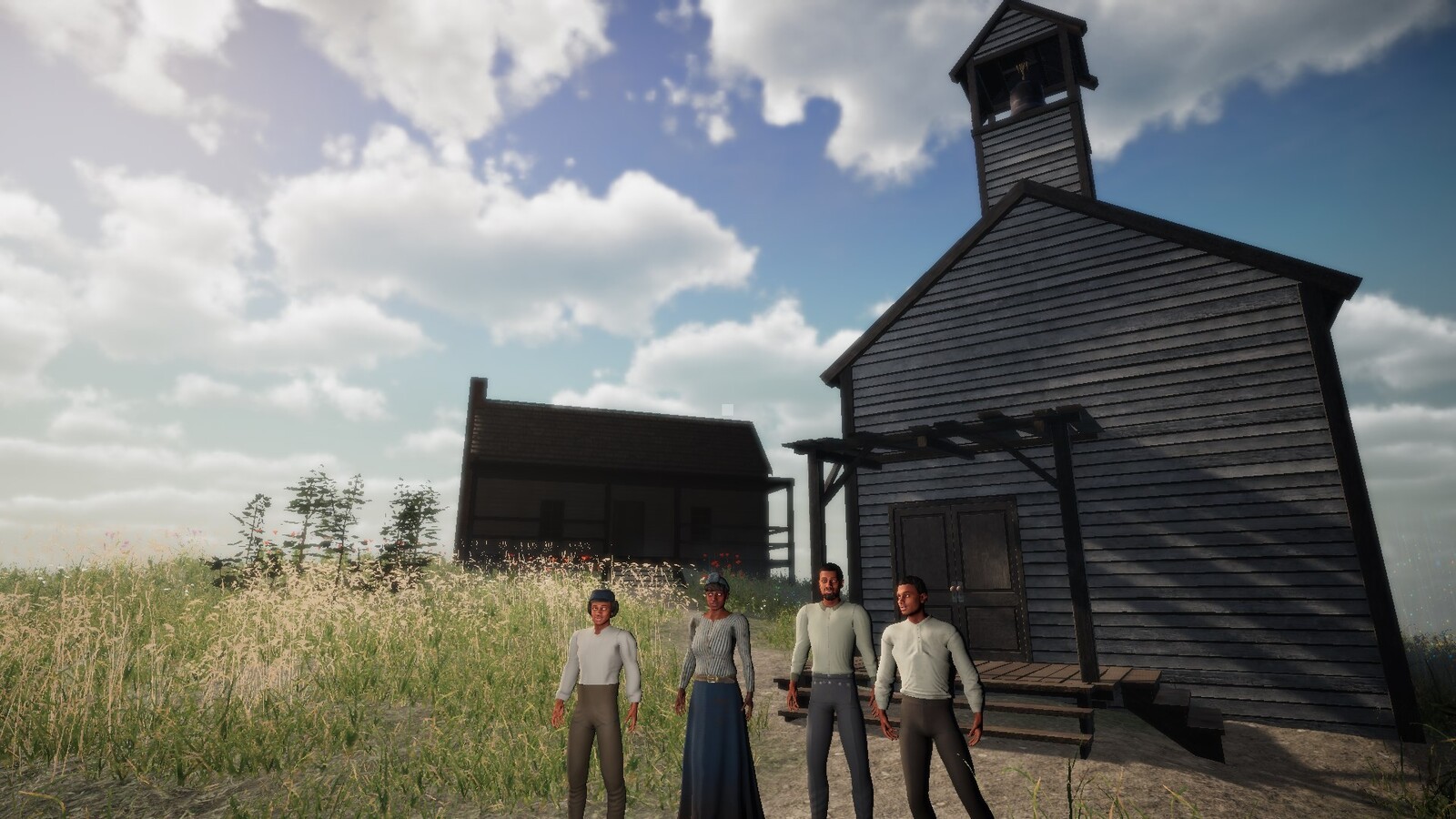 Arthur Family Escape to Freedom- screencap from interactive 3D Ancestory (not pictured, Peter Mott house modeled by Stacy Nuñez https://www.artstation.com/stacyn)