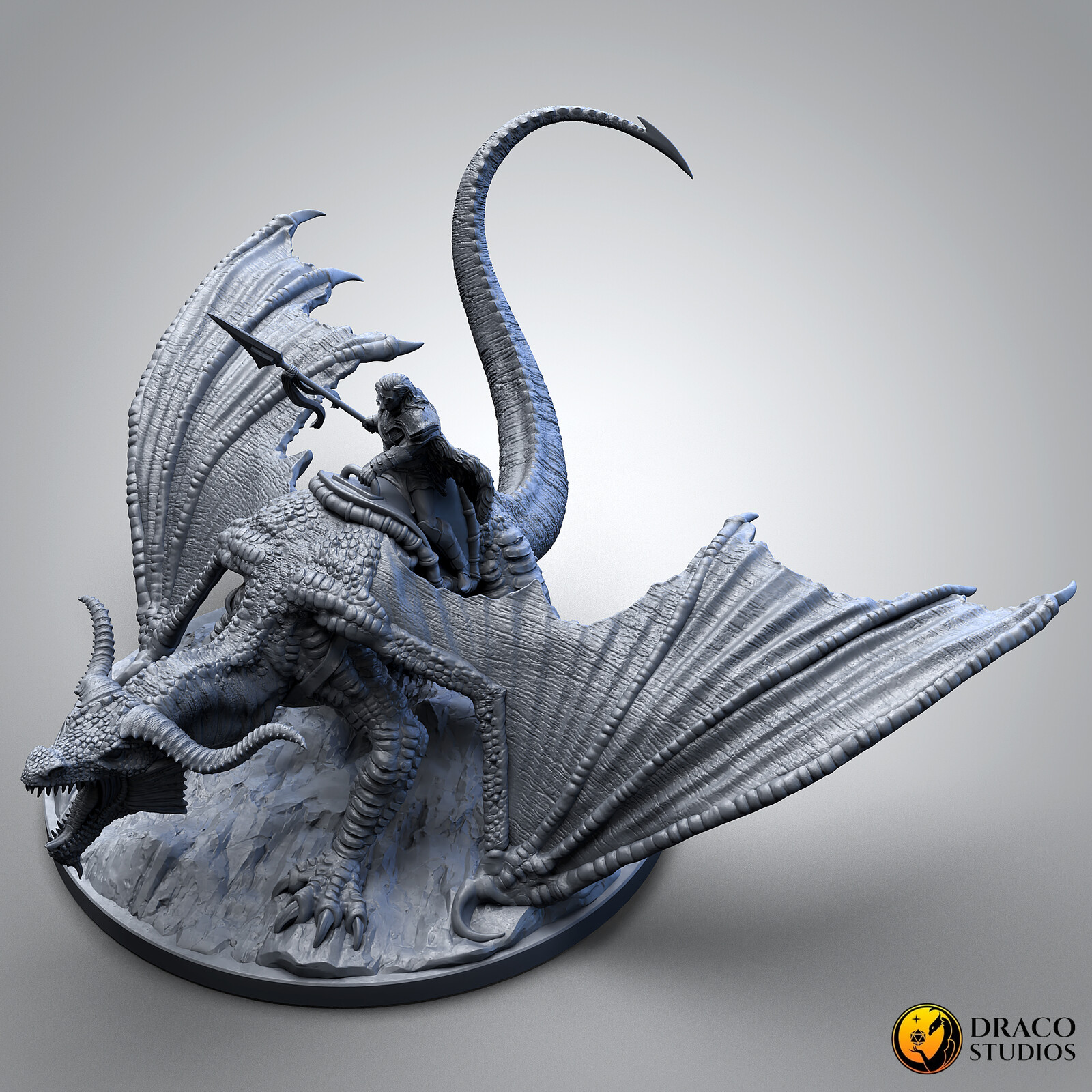 Dragon Riders and Mummy Dragon - Draco Studios miniatures