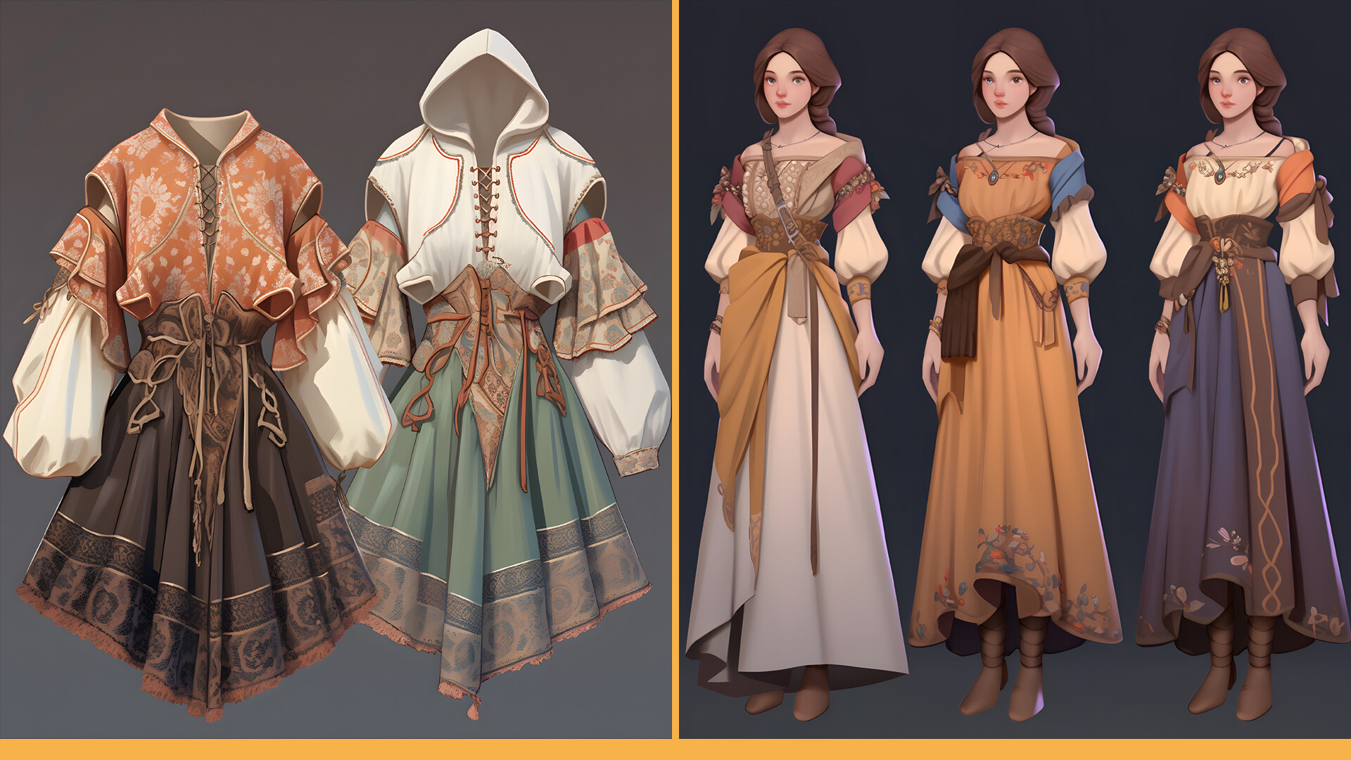 ArtStation 303 Anime Medieval Outfit female