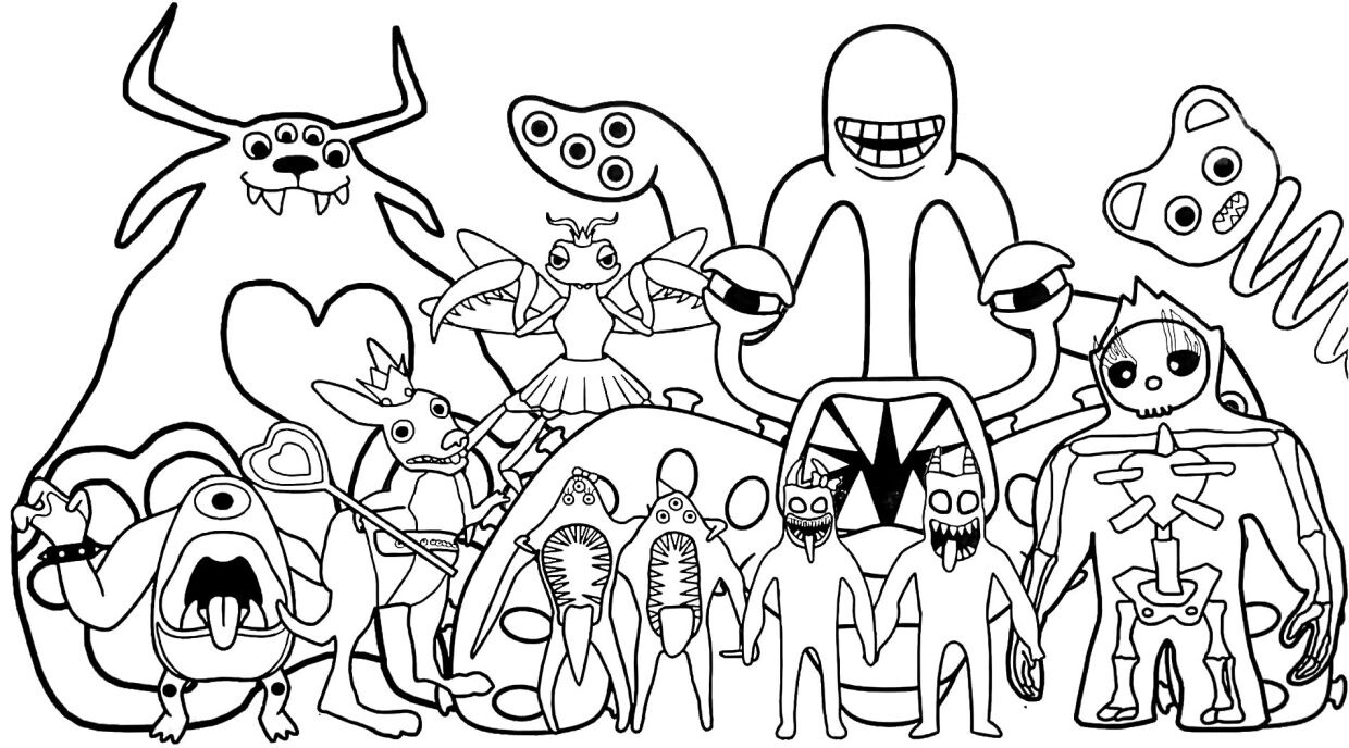 Fun with Rainbow Friends Coloring Pages