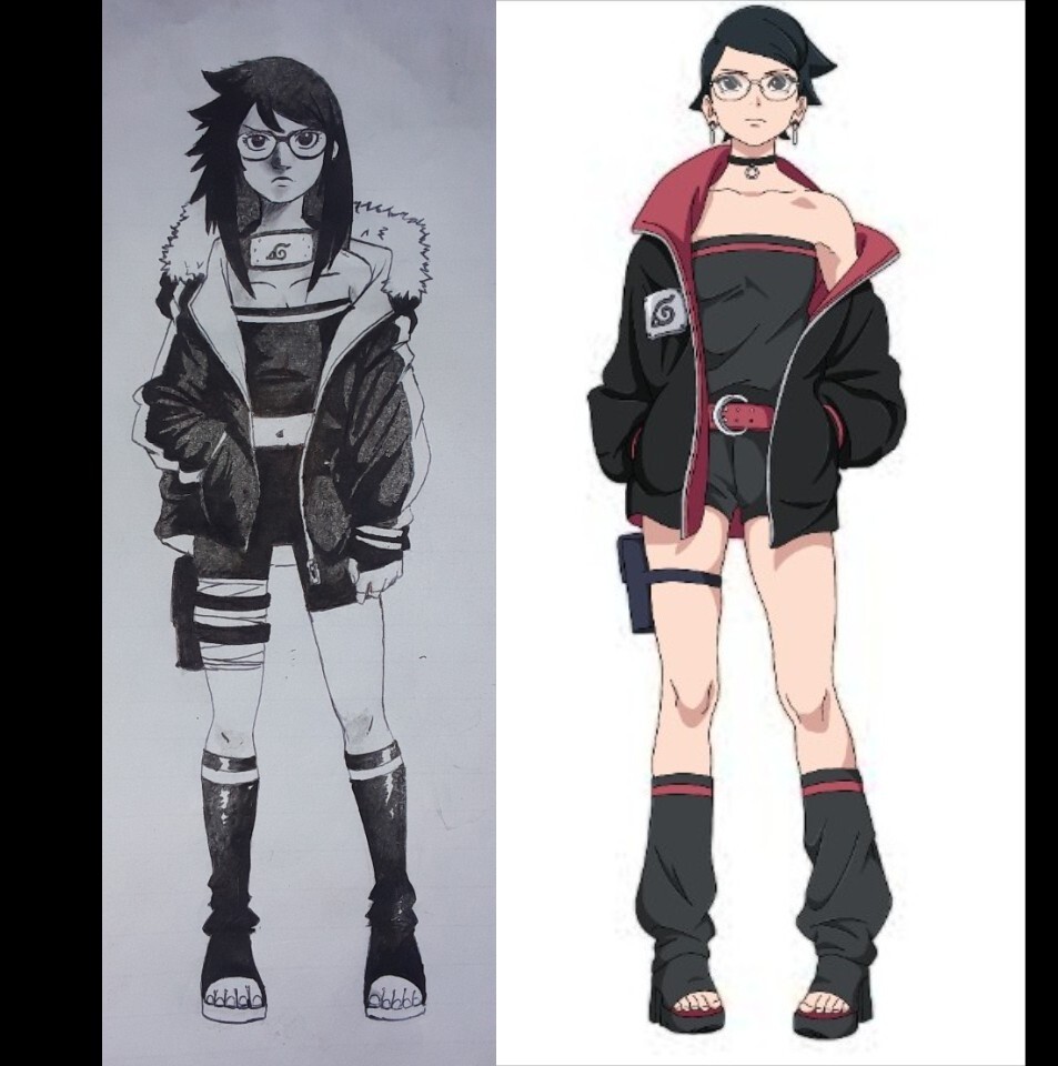 Fãs de Boruto Consertam visual da Sarada de Two Blue Vortex