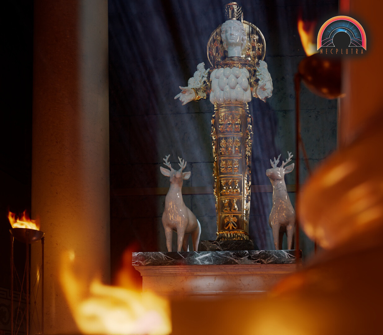 Digital Reconstruction - Interior of the Temple of Artemis in Magnesia on the Maeander