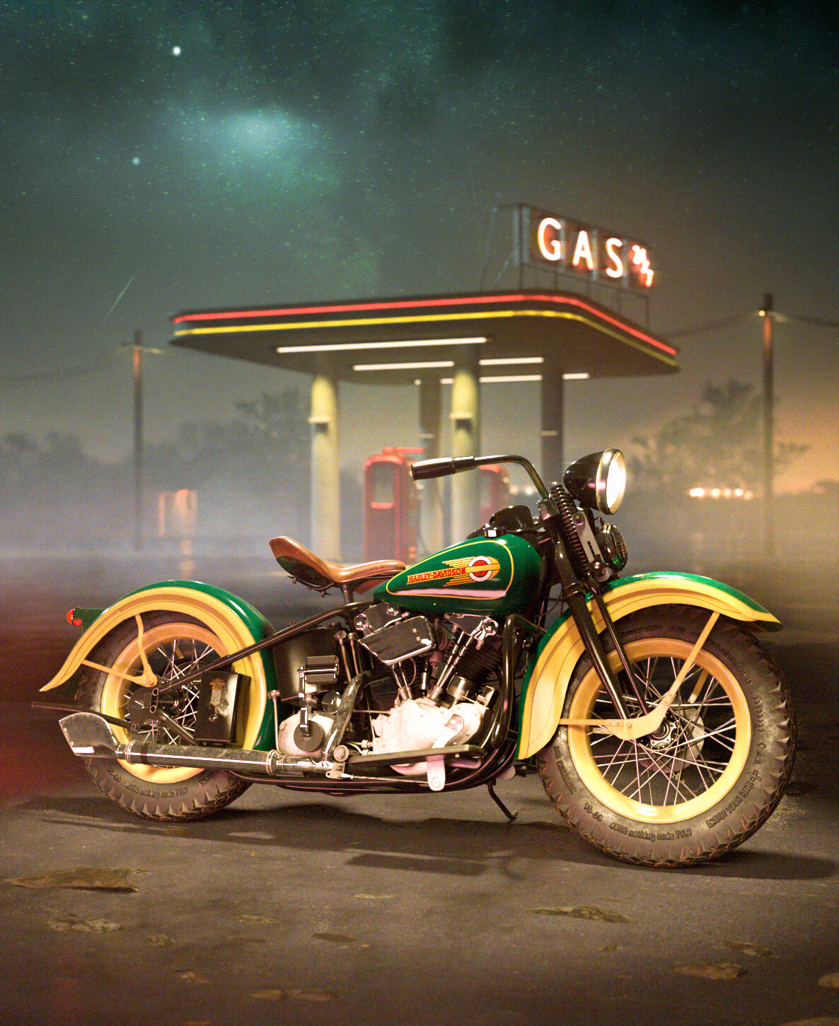 ArtStation - Motorcycle Harley Davidson