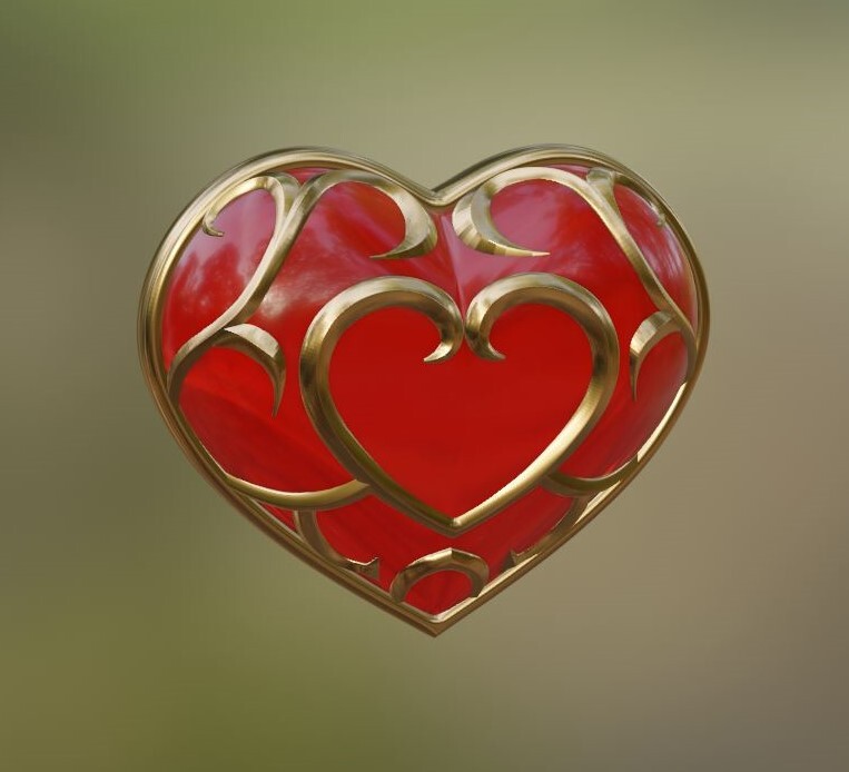 ArtStation Heart Container from the Legend of Zelda Skyward Sword