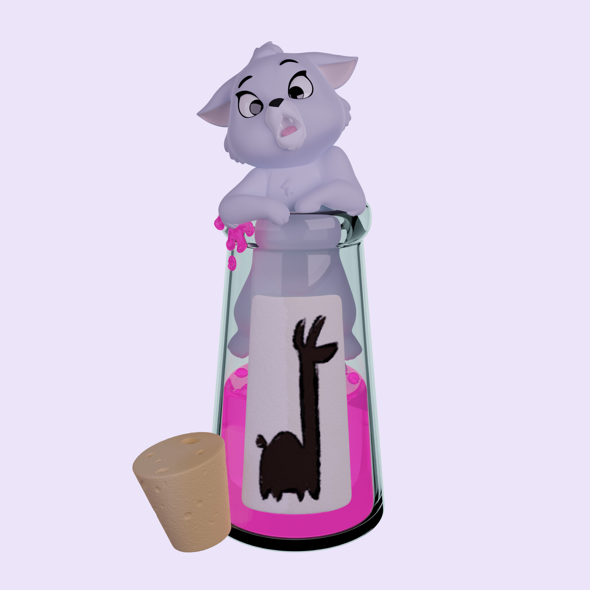 ArtStation Yzma as Cat Sketchbook Ornament The Emperor’s New Groove