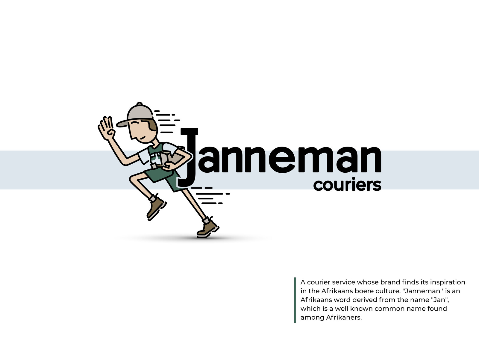 The full logo, in all it's glory, with some extra information about the brand. 